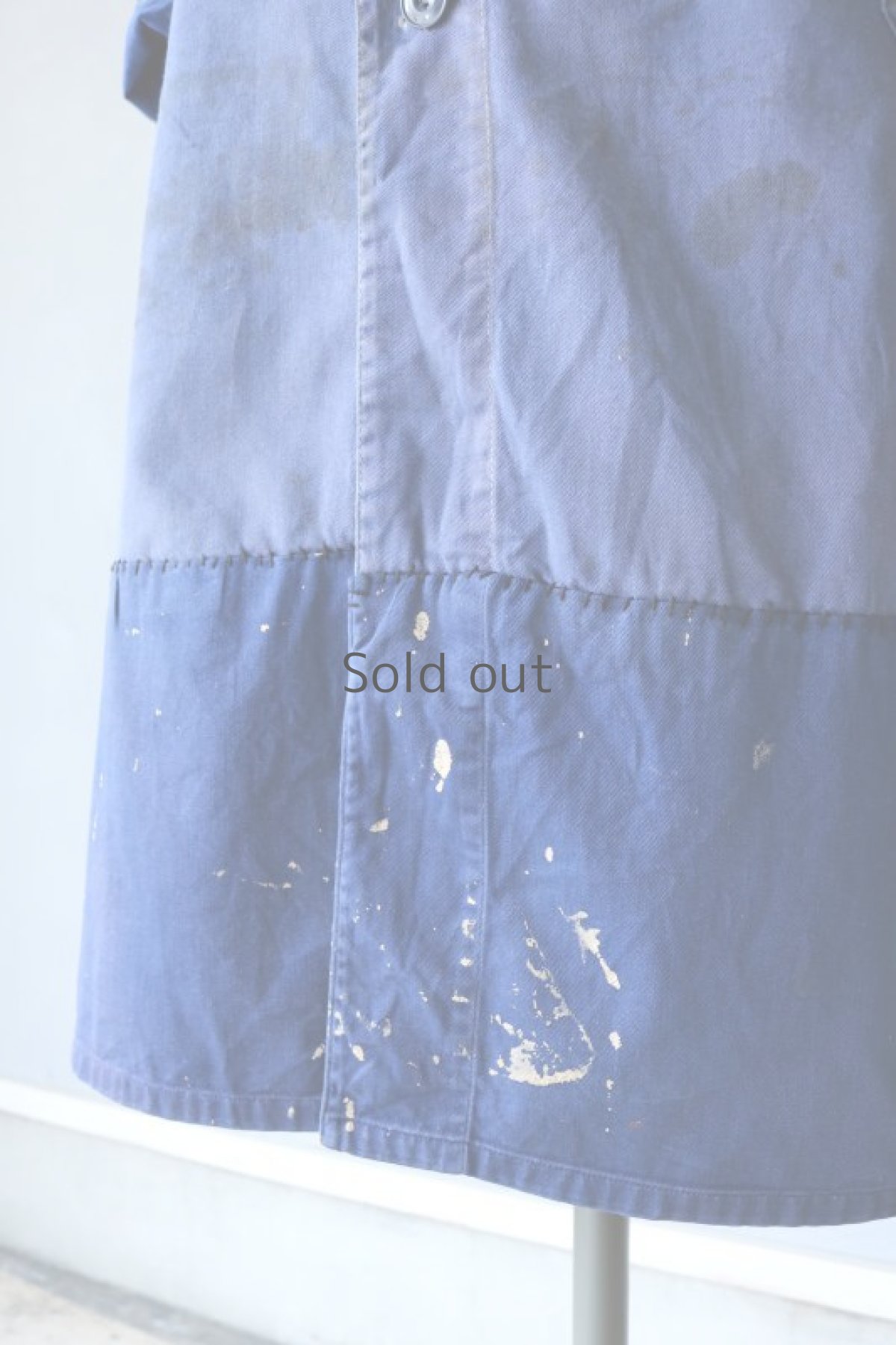 画像7: 【MITSUGU SASAKI】ビンテージリメイク　パッチワーク　ロングワークコート(ハーフスリーブ) (7)