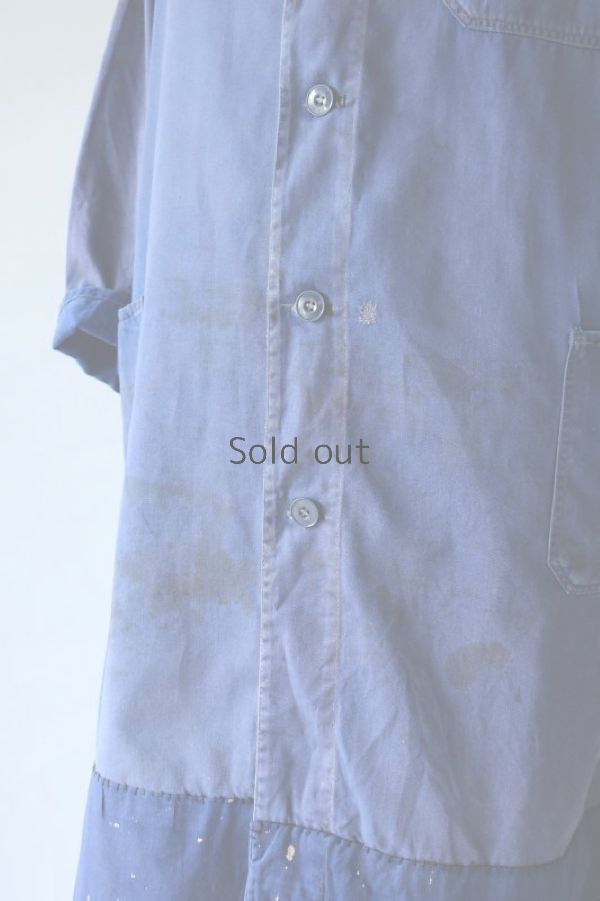 画像6: 【MITSUGU SASAKI】ビンテージリメイク　パッチワーク　ロングワークコート(ハーフスリーブ) (6)