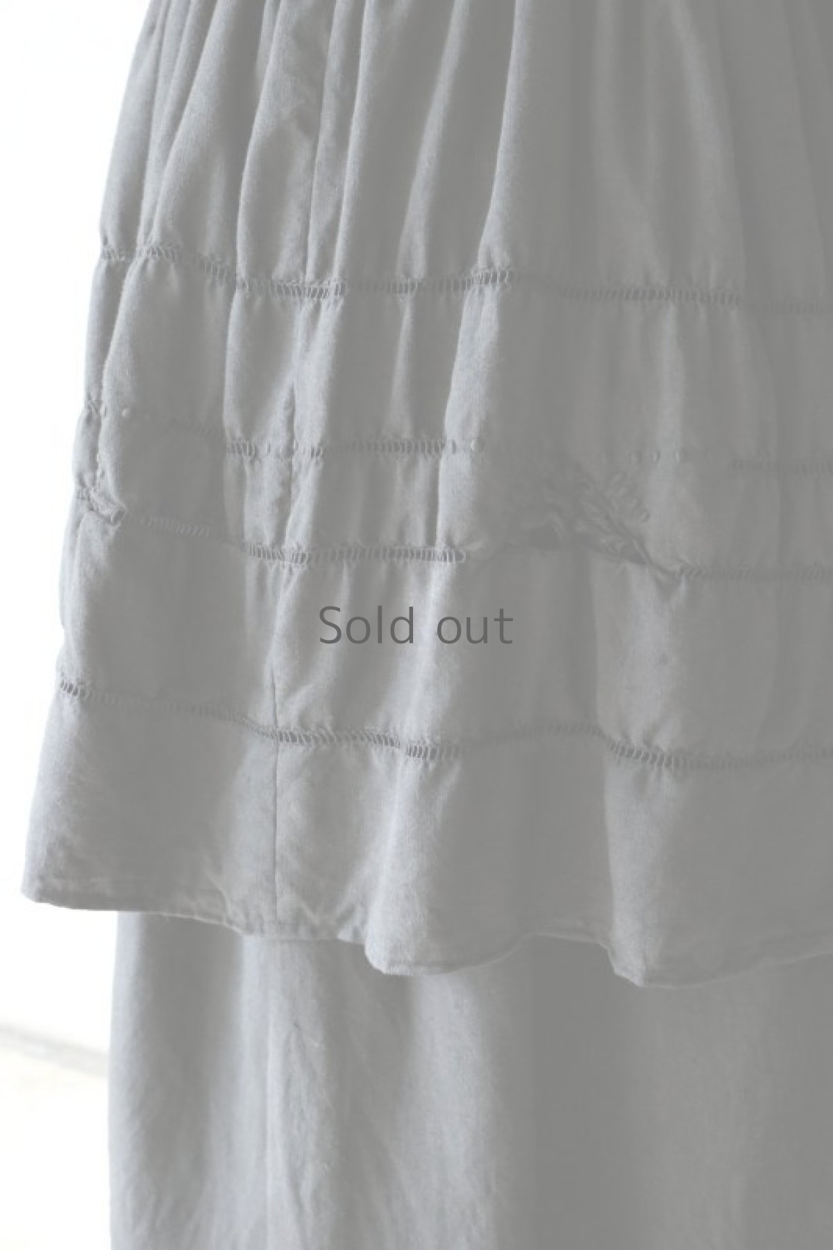 画像5: 【ササキチホ】アンティークリネン×染　背クロス＋リボンキャミソール（黒レース/ロング丈） (5)