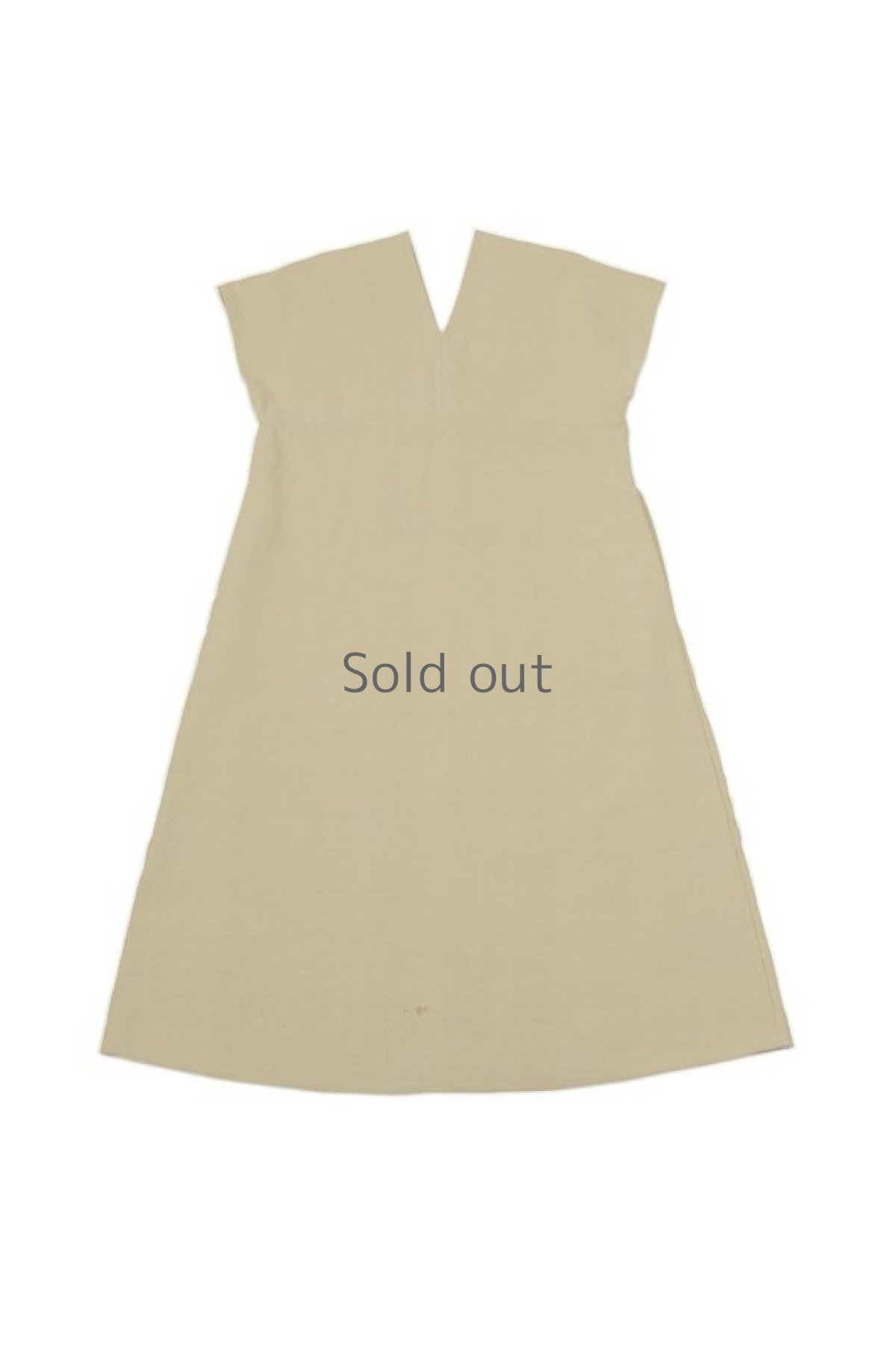 画像2: 【ササキチホ】アンティークリネン×染め　カレンワンピース（ベージュ） (2)