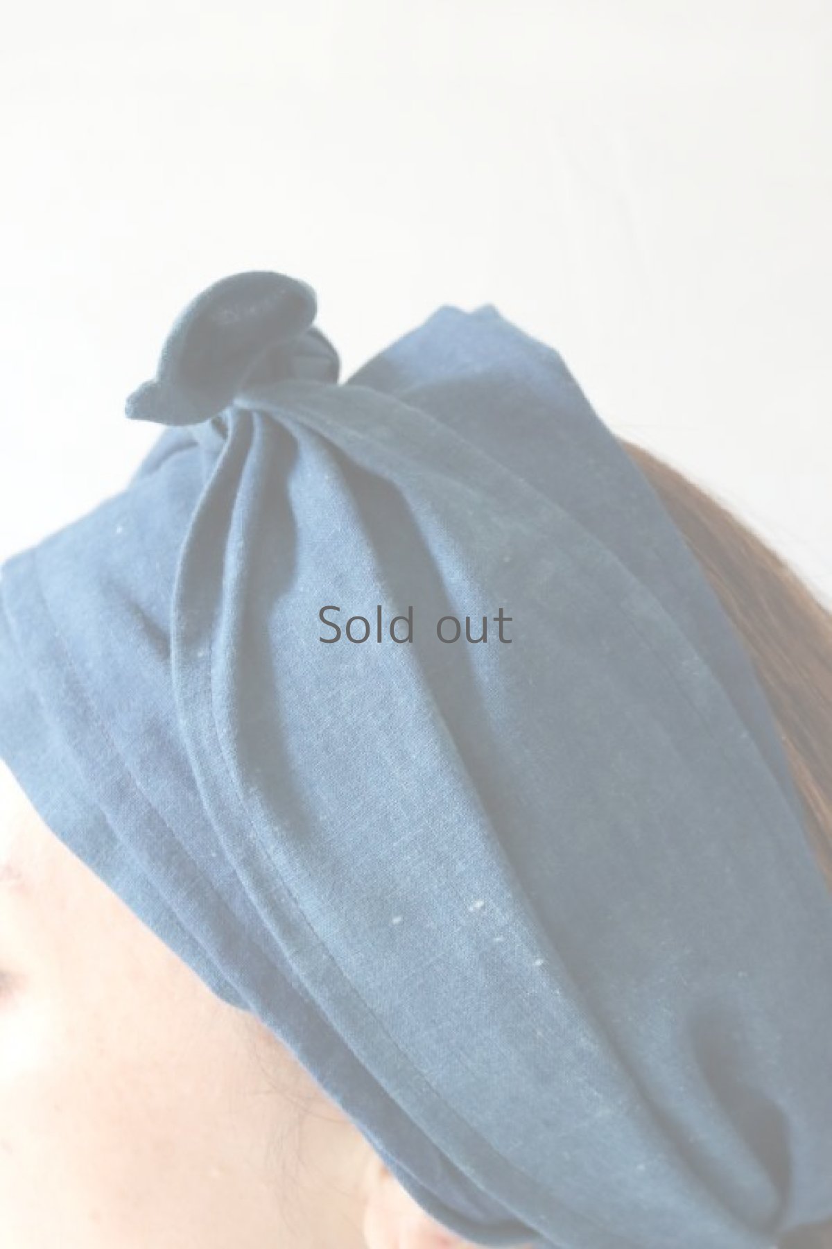 画像4: 【ササキチホ】古布　ターバンヘアバン（藍染） (4)