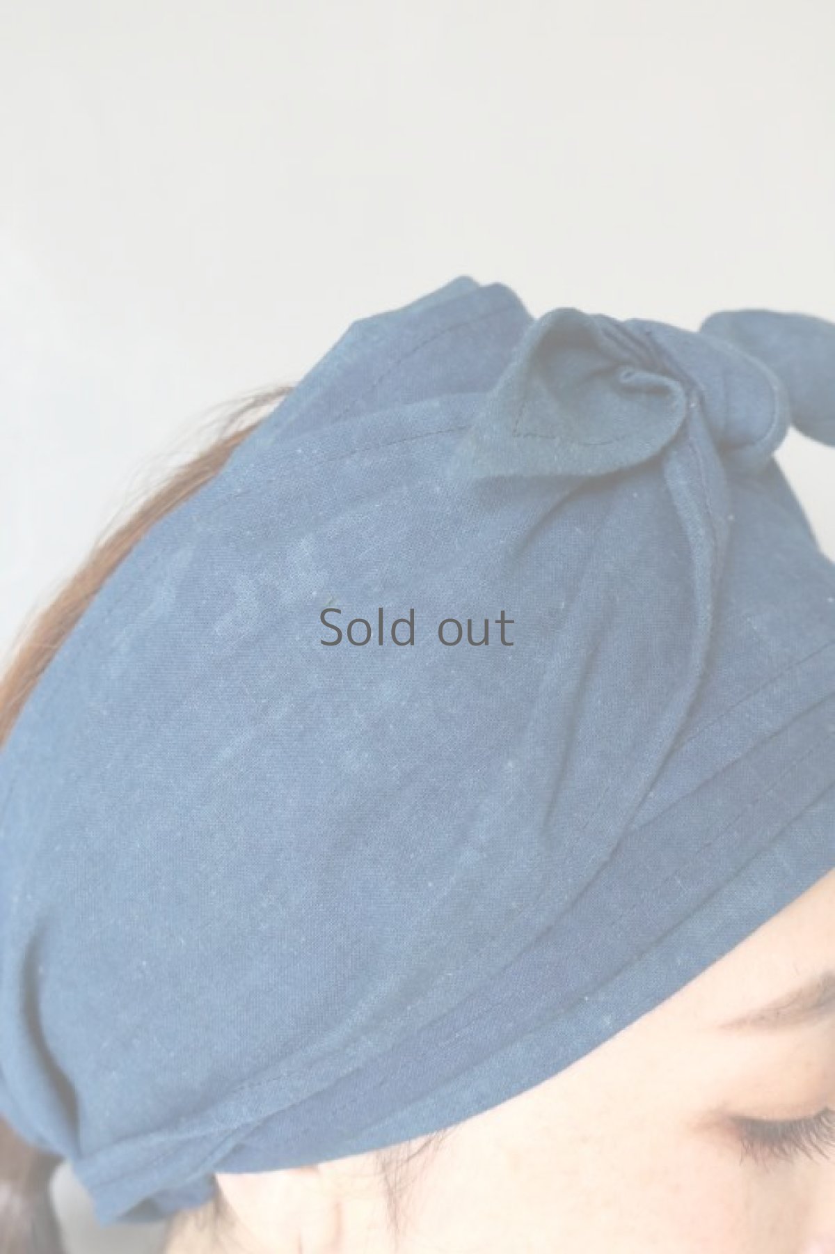 画像3: 【ササキチホ】古布　ターバンヘアバン（藍染） (3)