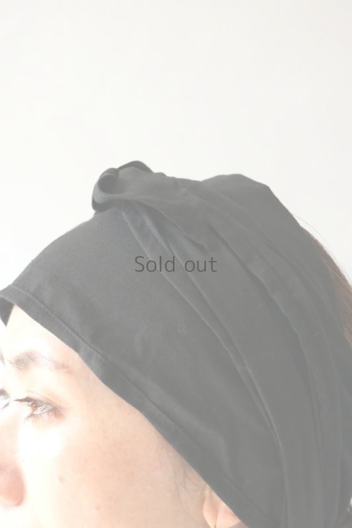 画像4: 【ササキチホ】古布　ターバンヘアバン（黒） (4)