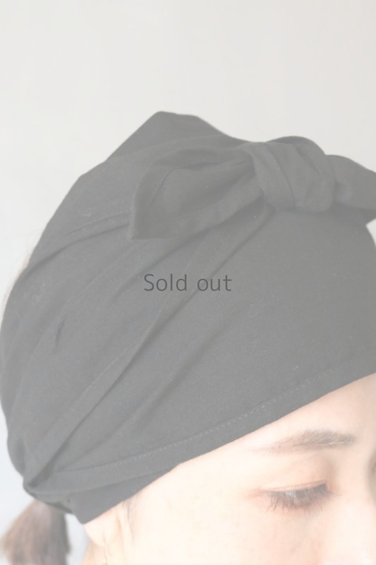 画像3: 【ササキチホ】古布　ターバンヘアバン（黒） (3)