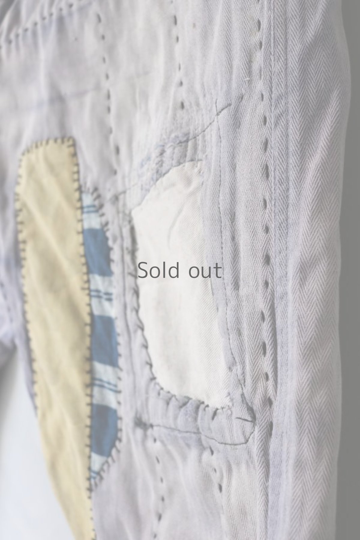 画像9: 【MITSUGU SASAKI】ビンテージ×リメイク　激しい色落ちとパッチワーク　ワークパンツ（ベルト付き） (9)