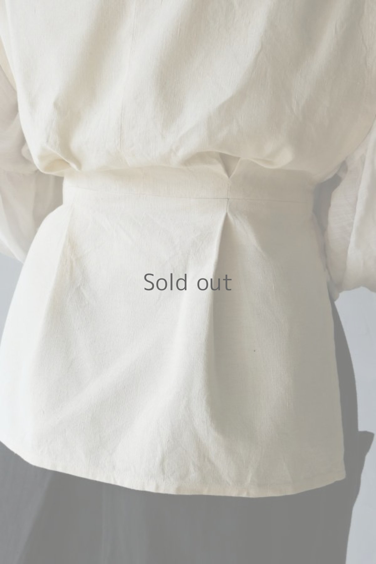 画像9: 【ササキチホ】アンティークリネン 長胴衣（白） (9)