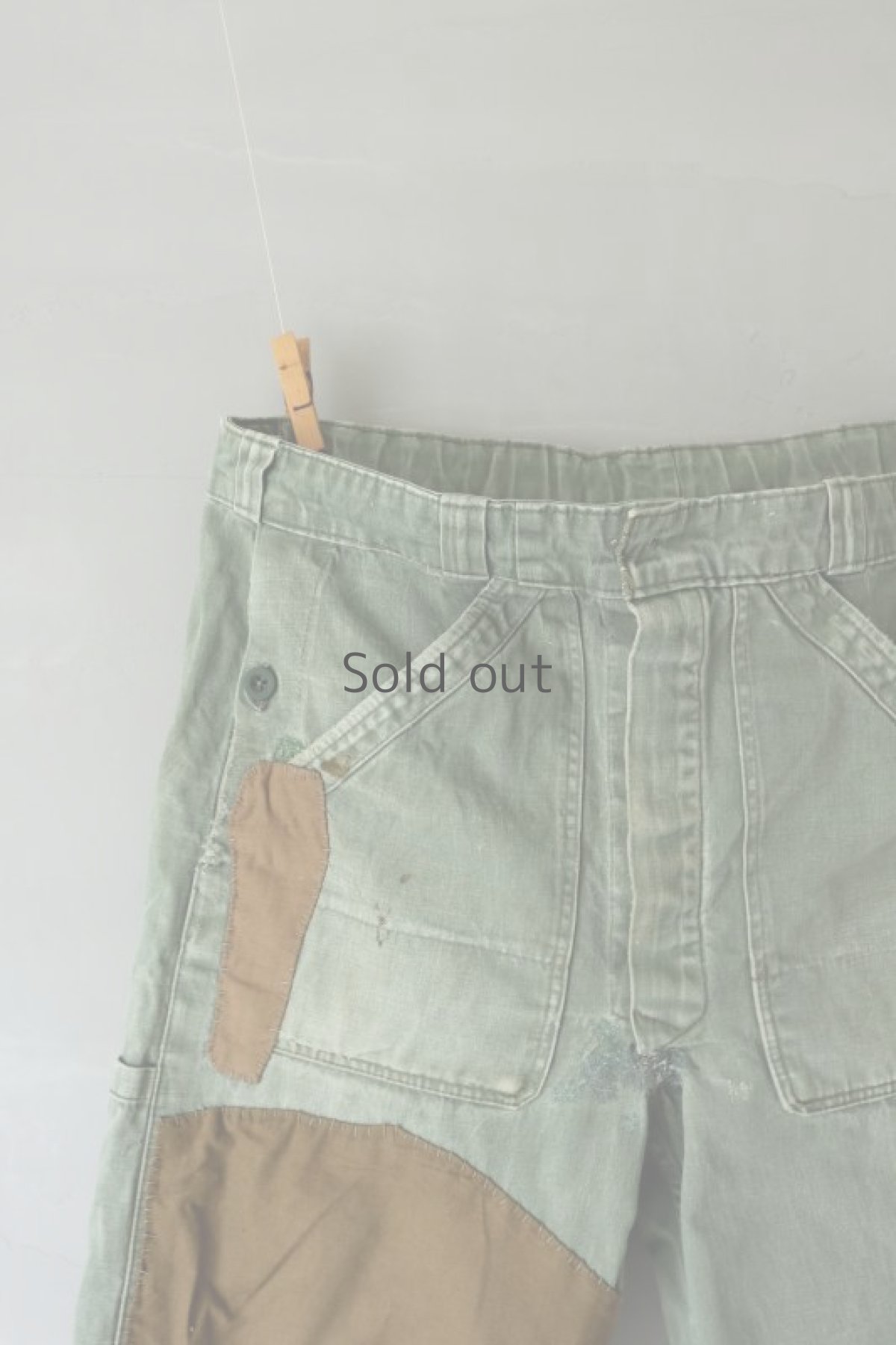 画像4: 【MITSUGU SASAKI】ビンテージ×リメイク　パッチワーク スイスワークパンツ (4)