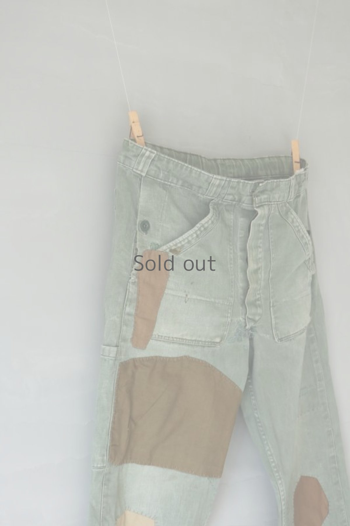 画像3: 【MITSUGU SASAKI】ビンテージ×リメイク　パッチワーク スイスワークパンツ (3)