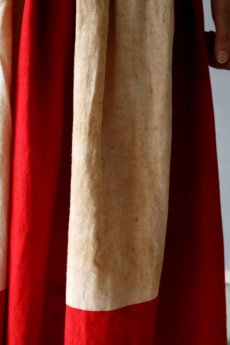画像4: 【ササキチホ】古布木綿　 紅白スカート  (4)
