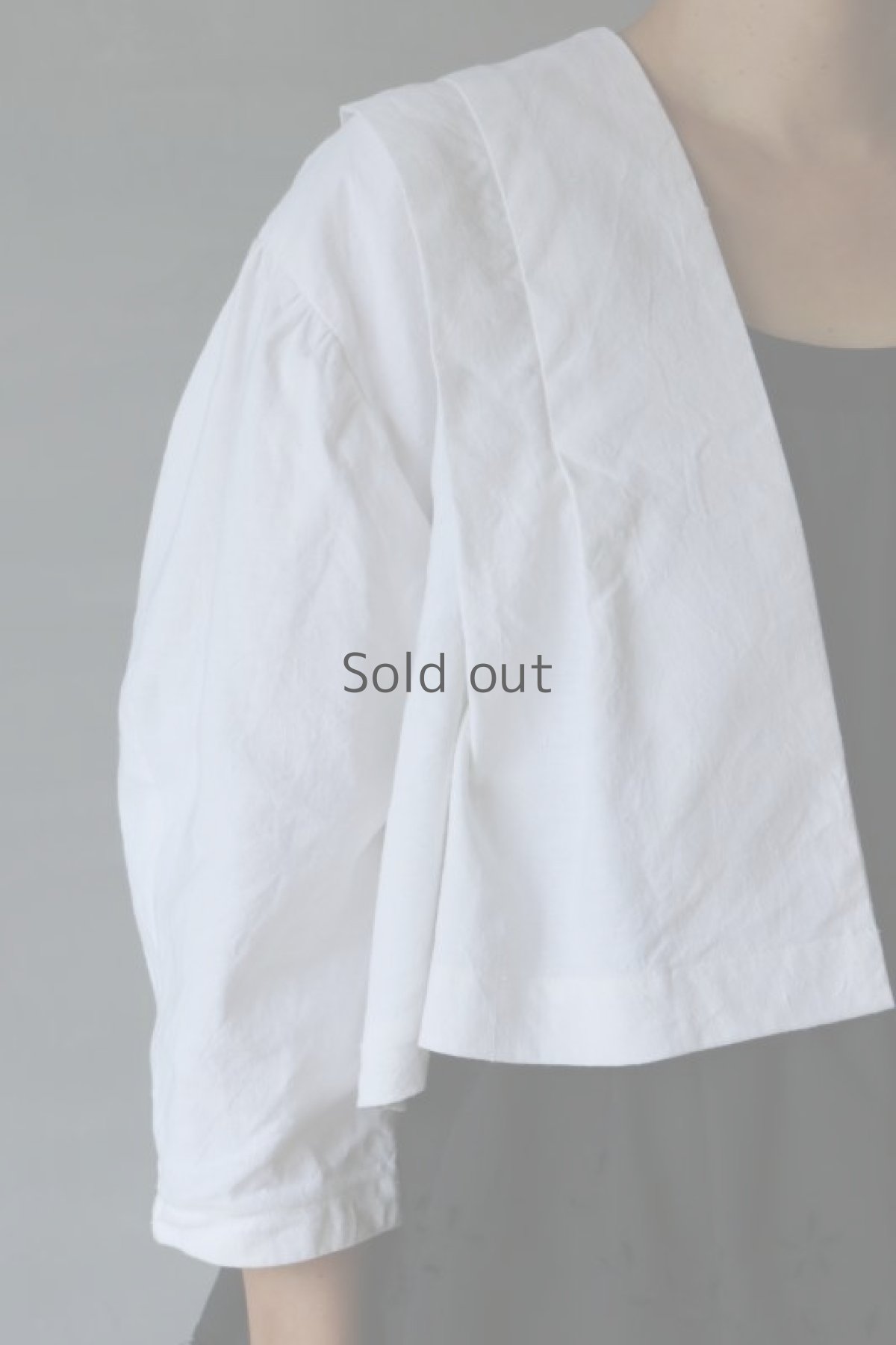 画像5: 【ササキチホ】アンティークリネン　肩衣（七分袖/白） (5)