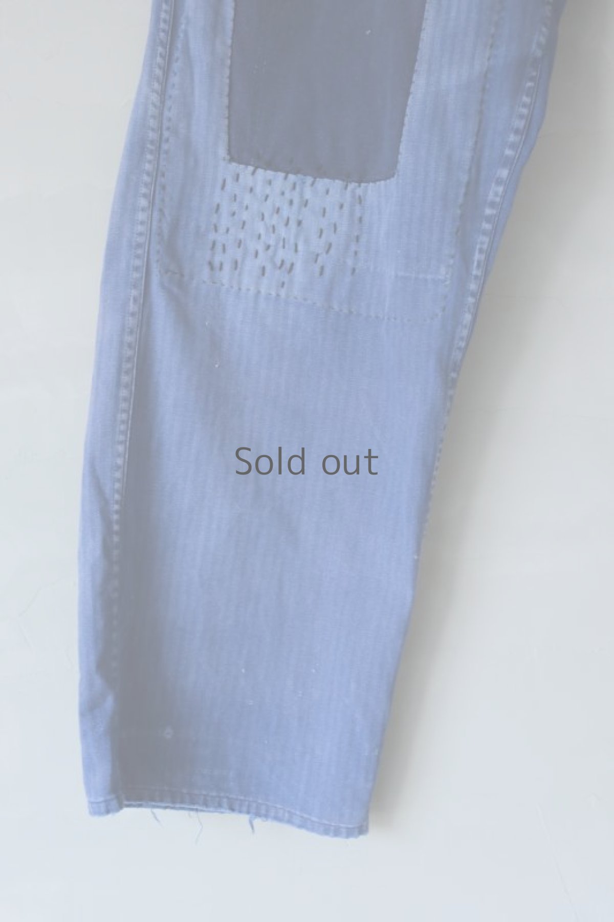 画像4: 【MITSUGU SASAKI】ビンテージ×リメイク　パッチワーク　ワークパンツ（ベルト付き） (4)