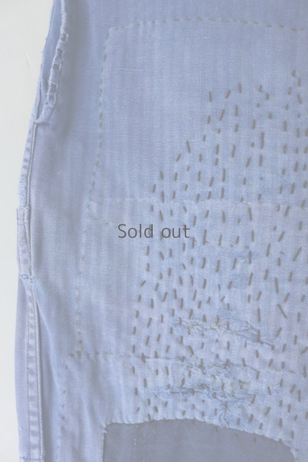 画像6: 【MITSUGU SASAKI】ビンテージ×リメイク　パッチワーク　ワークパンツ（ベルト付き） (6)