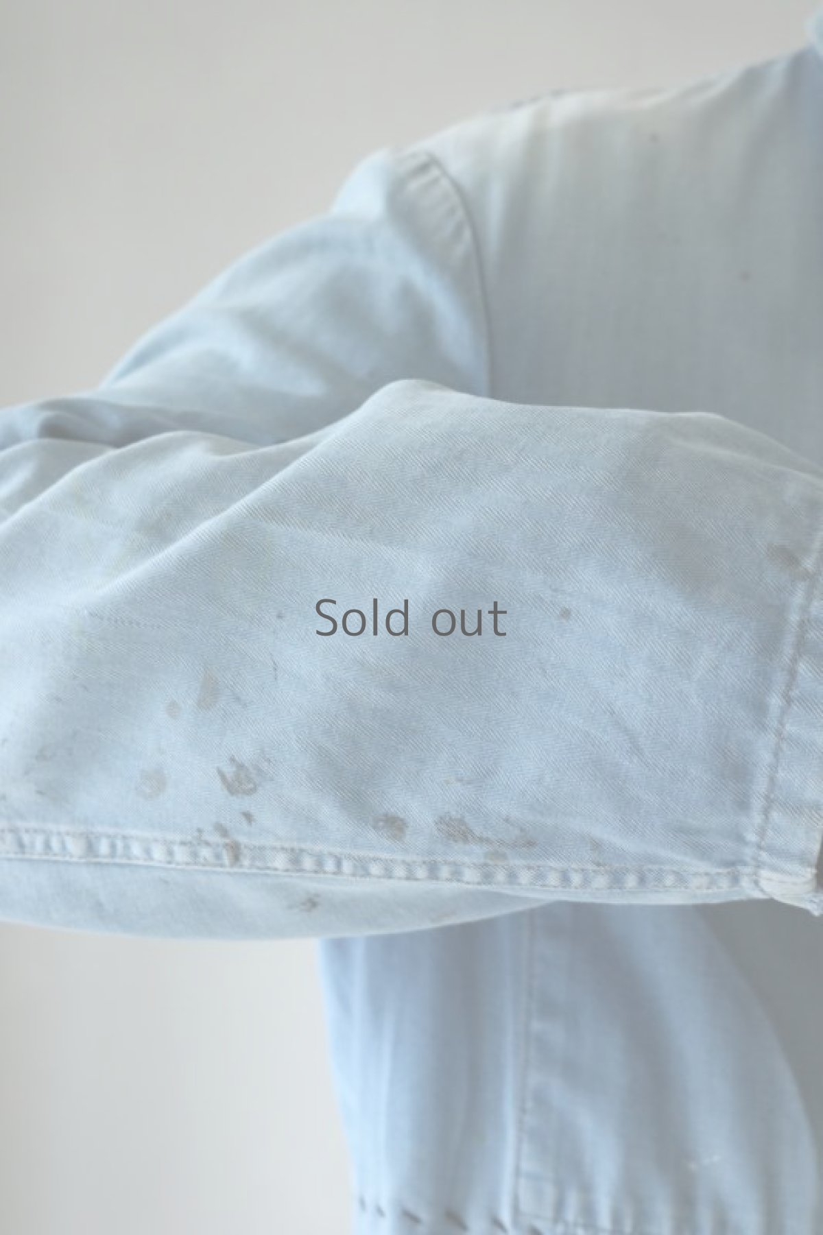 画像9: 【MITSUGU SASAKI】ビンテージリメイク　パッチワーク　大きめブルーワークジャケット(ドイツ) (9)