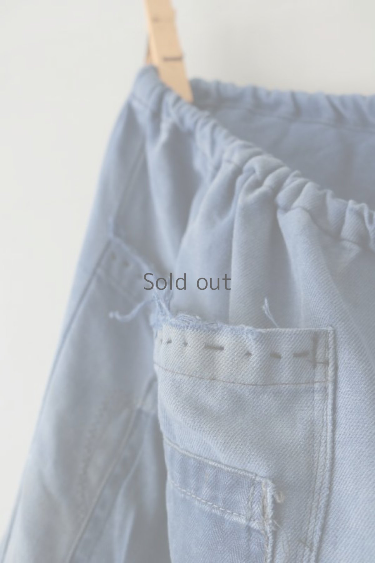 画像4: 【MITSUGU SASAKI】ビンテージ×リメイク　パッチワーク　ワイドワークパンツ（紐付き） (4)