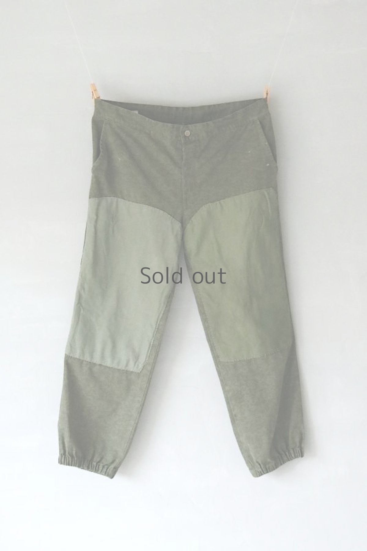 画像2: 【MITSUGU SASAKI】ビンテージ×リメイク　パッチワーク　チェコ軍　カモワイドパンツ（紐付き） (2)