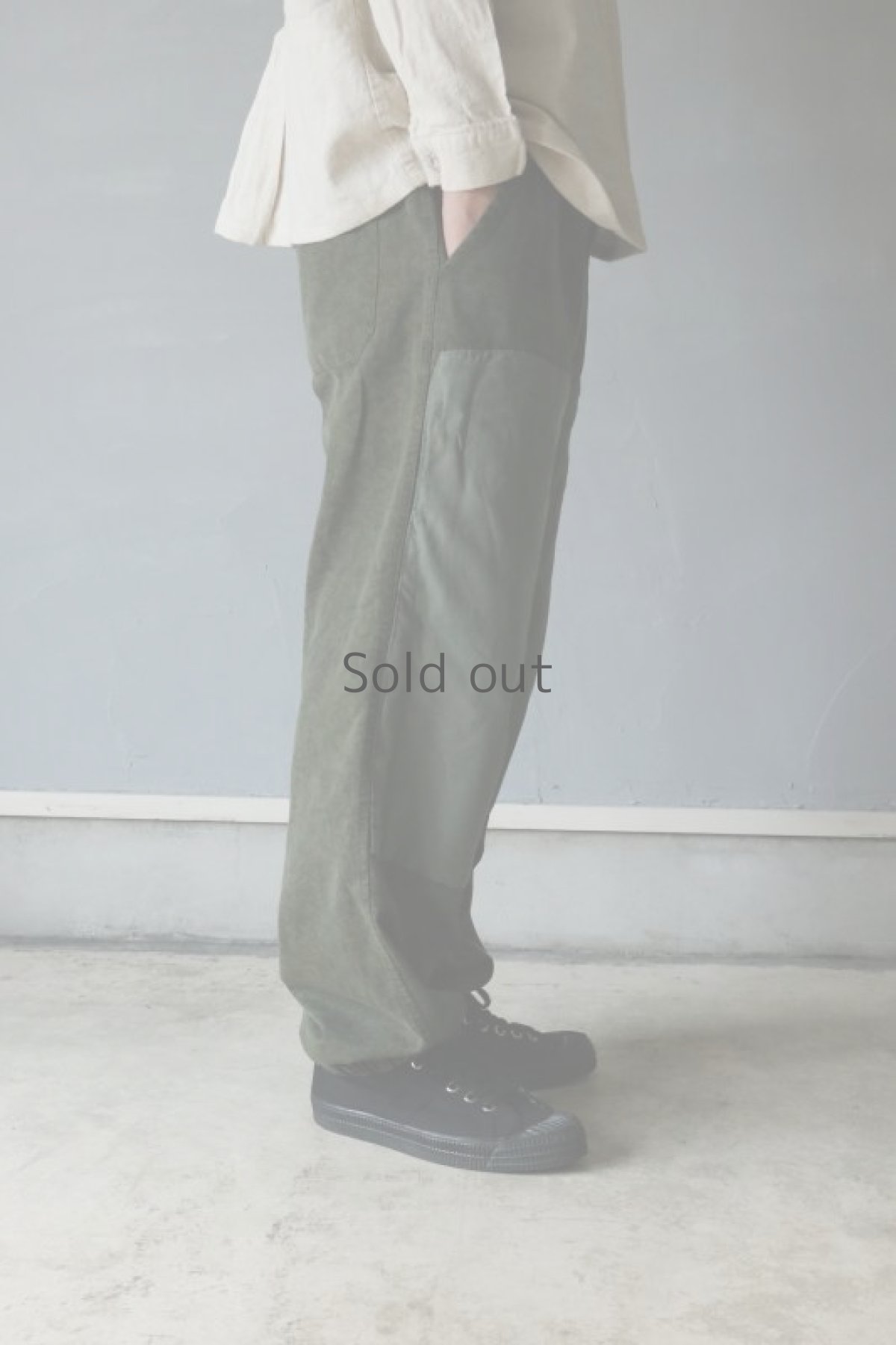 画像17: 【MITSUGU SASAKI】ビンテージ×リメイク　パッチワーク　チェコ軍　カモワイドパンツ（紐付き） (17)