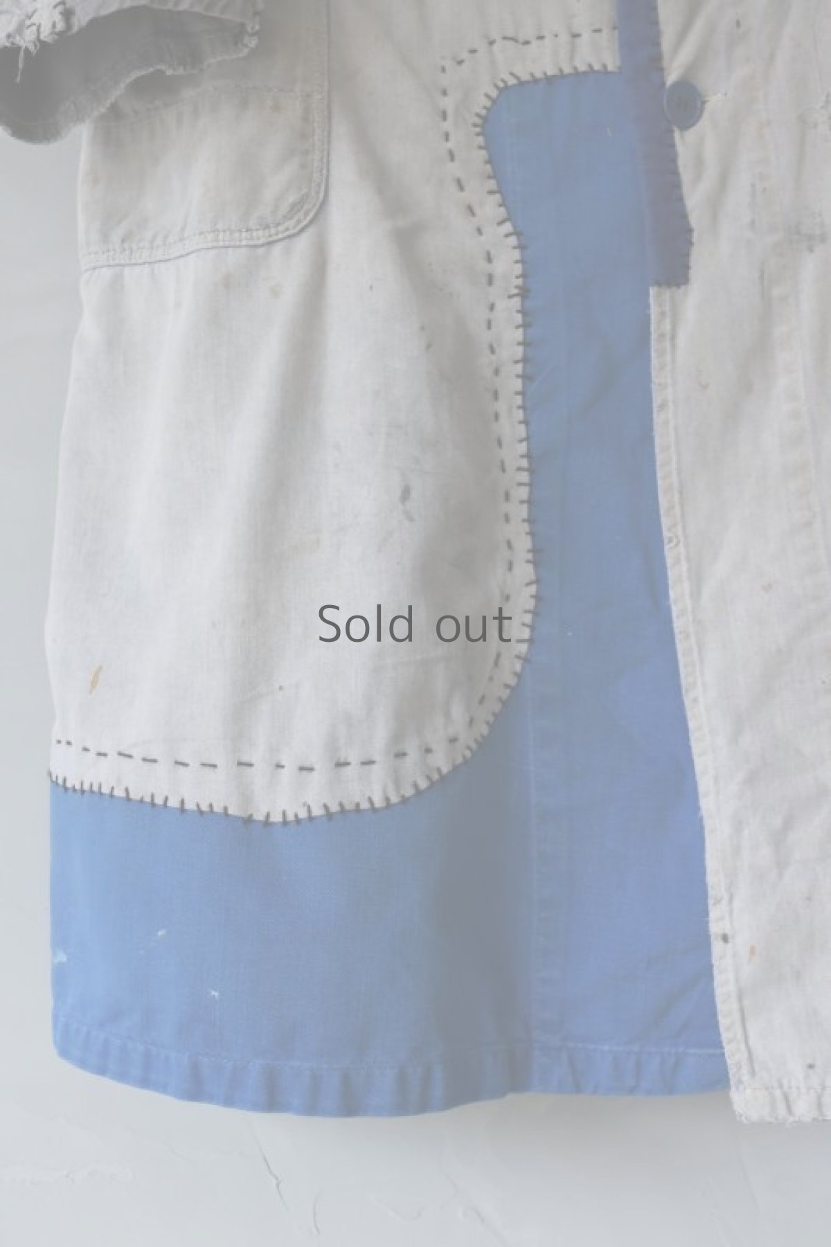 画像8: 【MITSUGU SASAKI】ビンテージリメイク　パッチワークリペア　グレーワークコート (8)