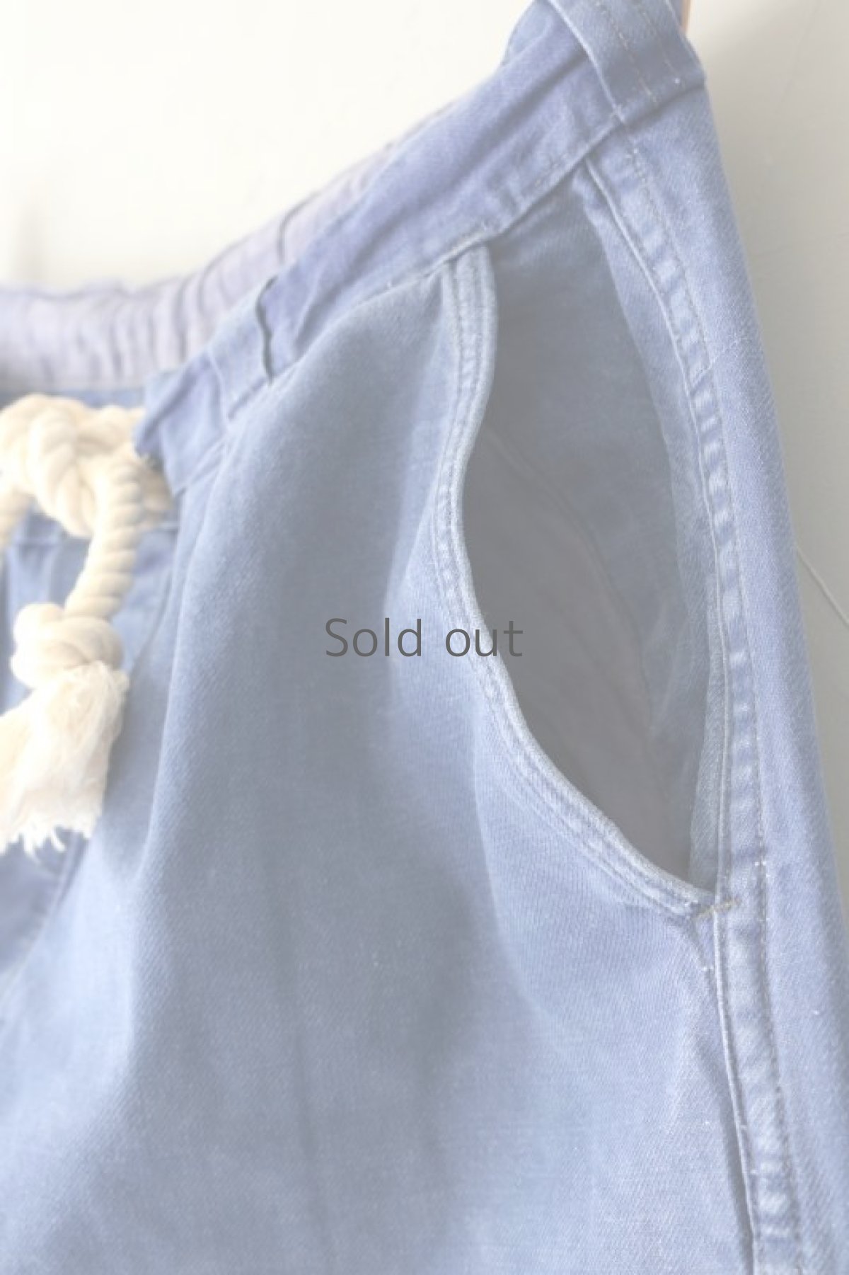 画像10: 【MITSUGU SASAKI】ビンテージ×リメイク　パッチワーク　インディゴチェック　ワークパンツ（紐付き） (10)