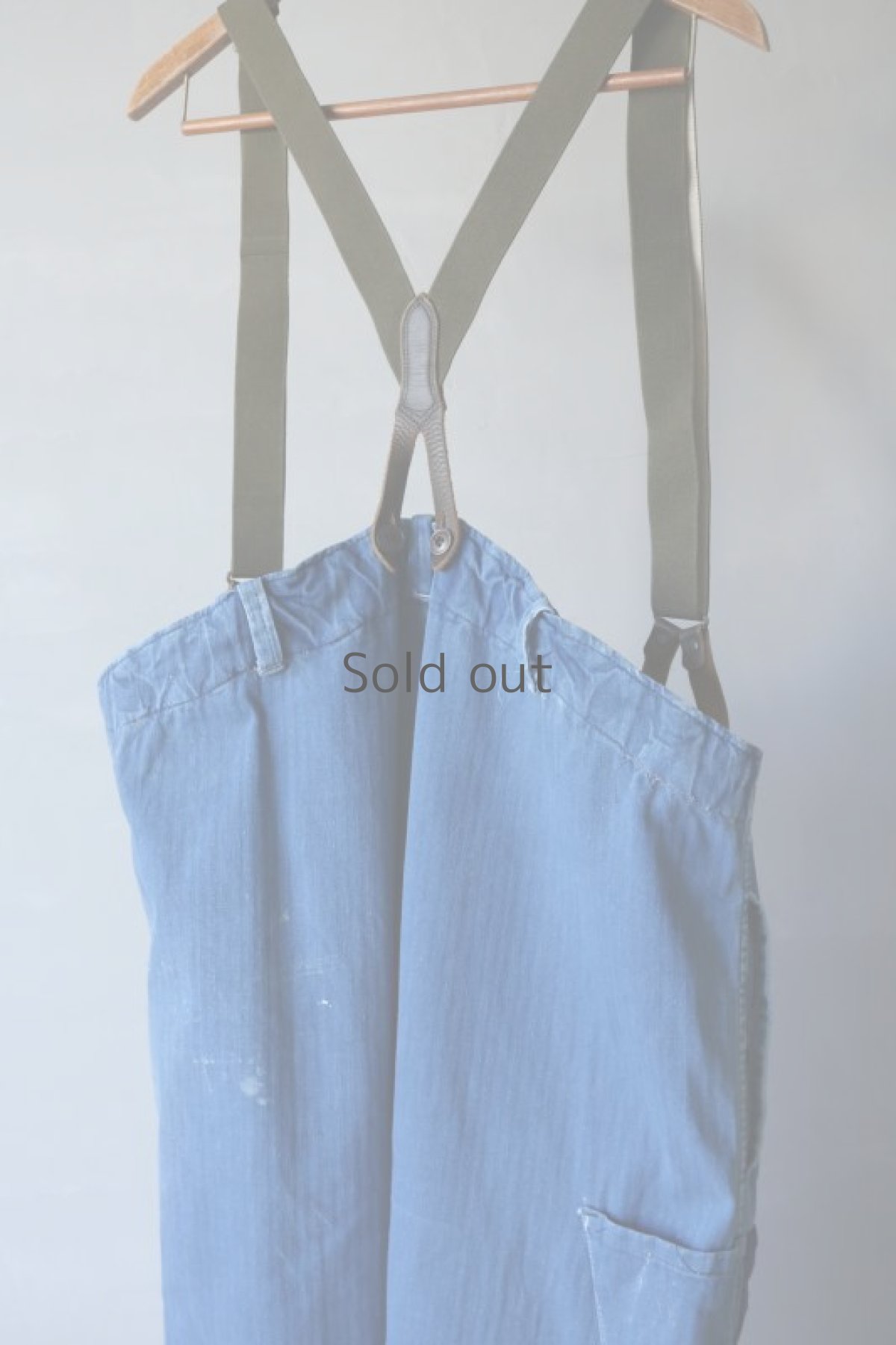 画像11: 【MITSUGU SASAKI】ビンテージ×リメイク　パッチワーク　HBTワークパンツ(サスペンダー付き) (11)