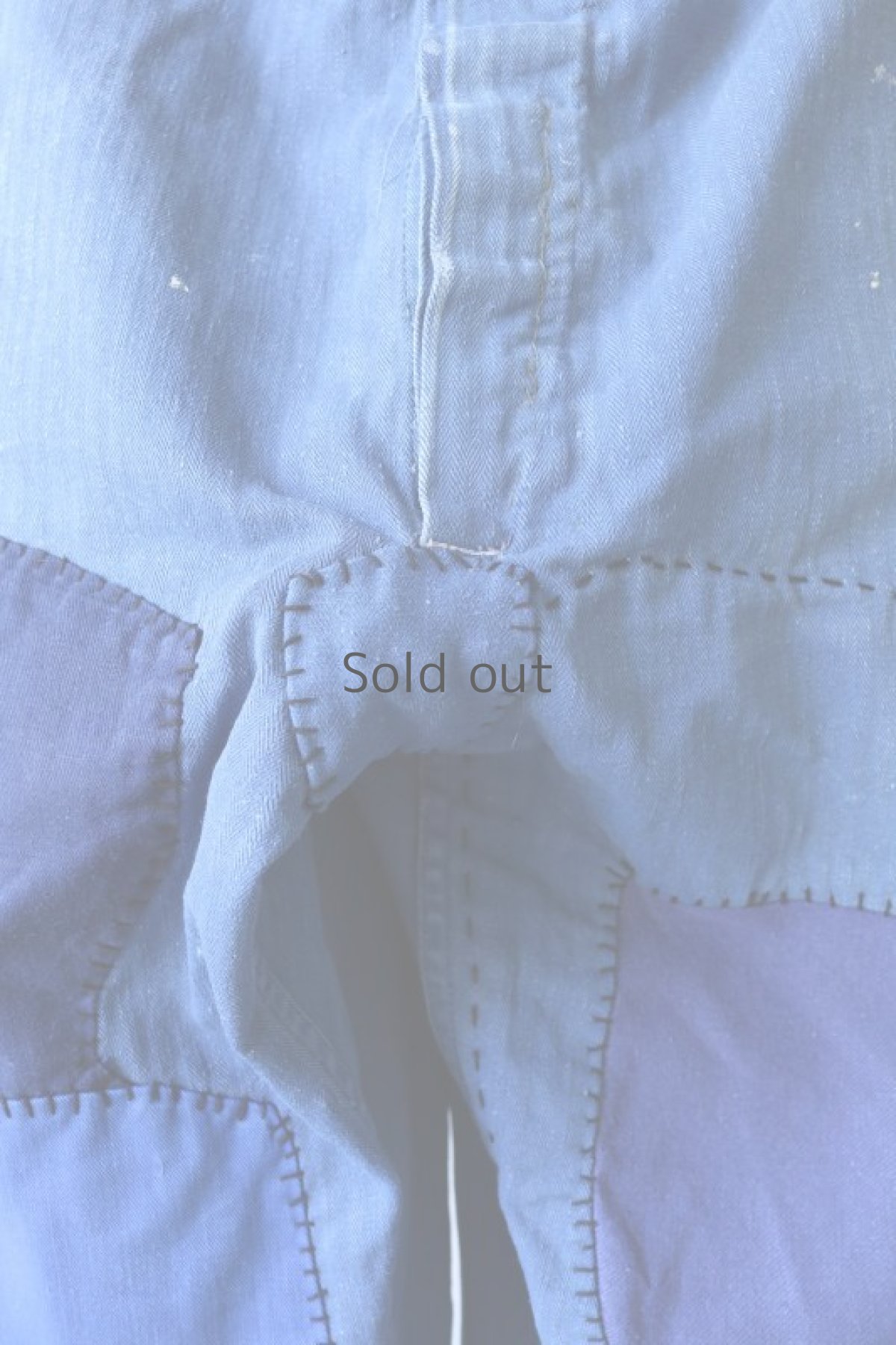 画像8: 【MITSUGU SASAKI】ビンテージ×リメイク　パッチワーク　HBTワークパンツ(サスペンダー付き) (8)