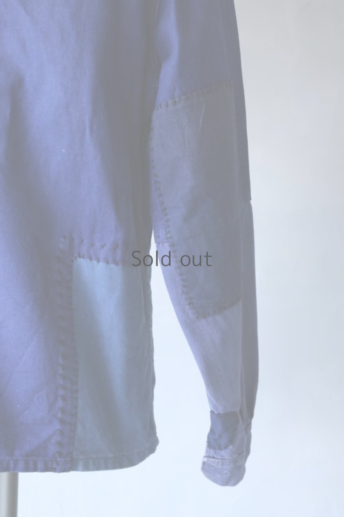 画像11: 【MITSUGU SASAKI】ビンテージリメイク　パッチワーク　ブルーワークジャケット(Adolphe Lafont) (11)