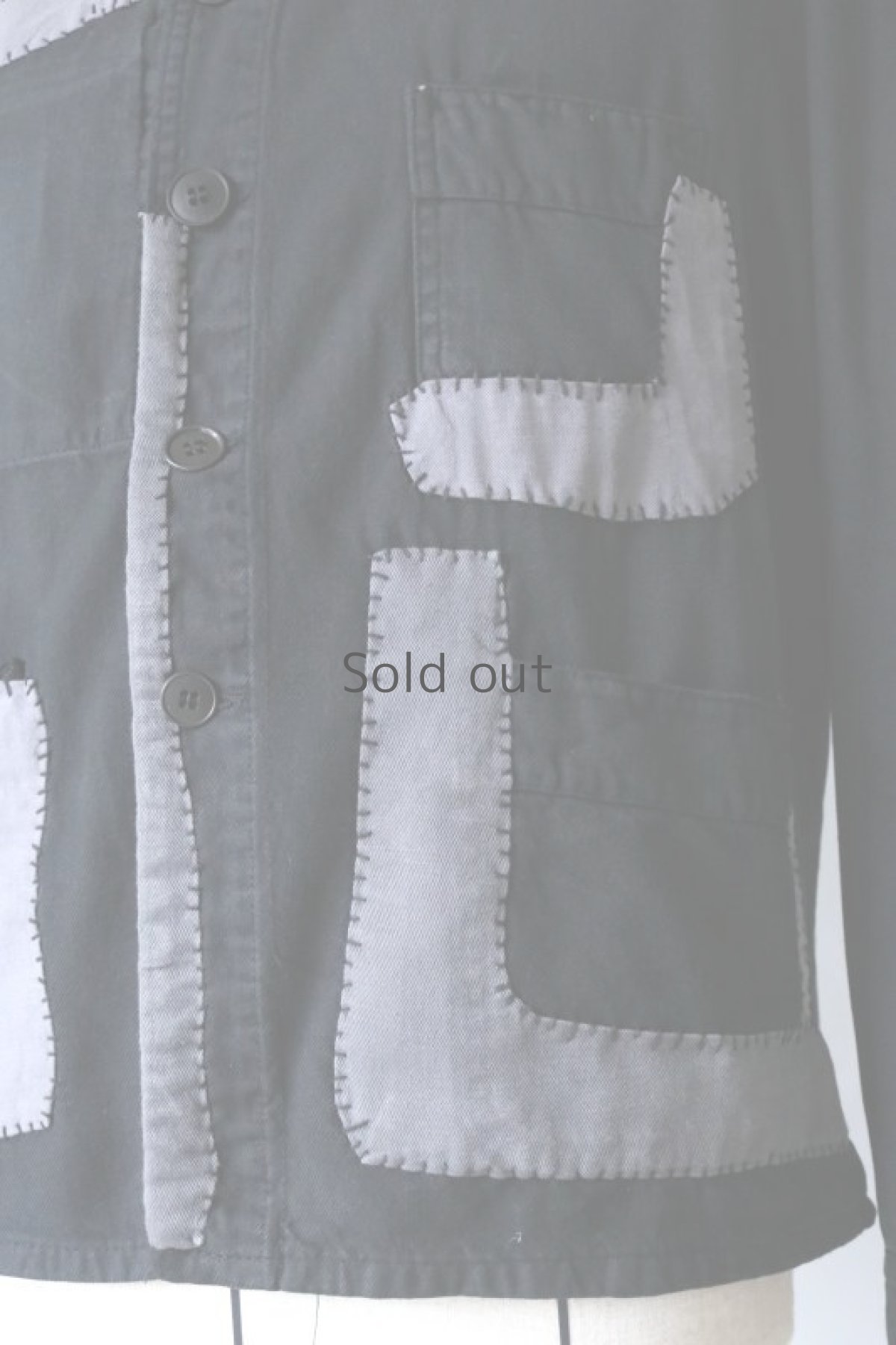 画像6: 【MITSUGU BLACK】ビンテージリメイク　パッチワーク　ブラックワークジャケット(ブラック・グレー) (6)