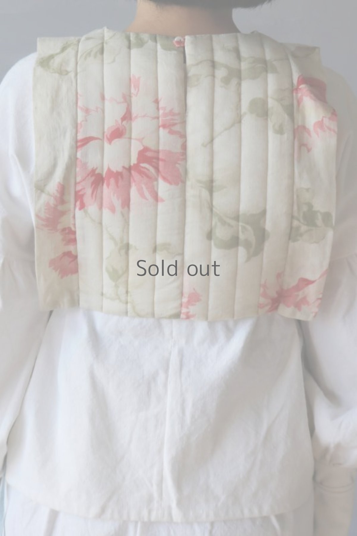 画像7: 【ササキチホ】アンティーク　コットン　四角衣(花柄/水色の紐) (7)