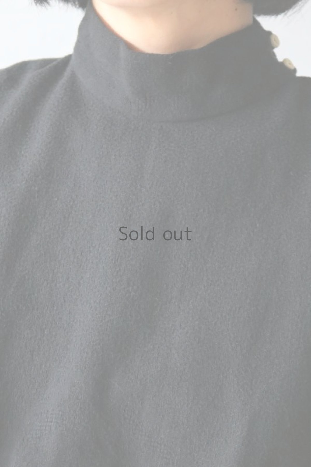 画像4: 【ササキチホ】アンティークコットン×染め 首衣（黒/織模様） (4)