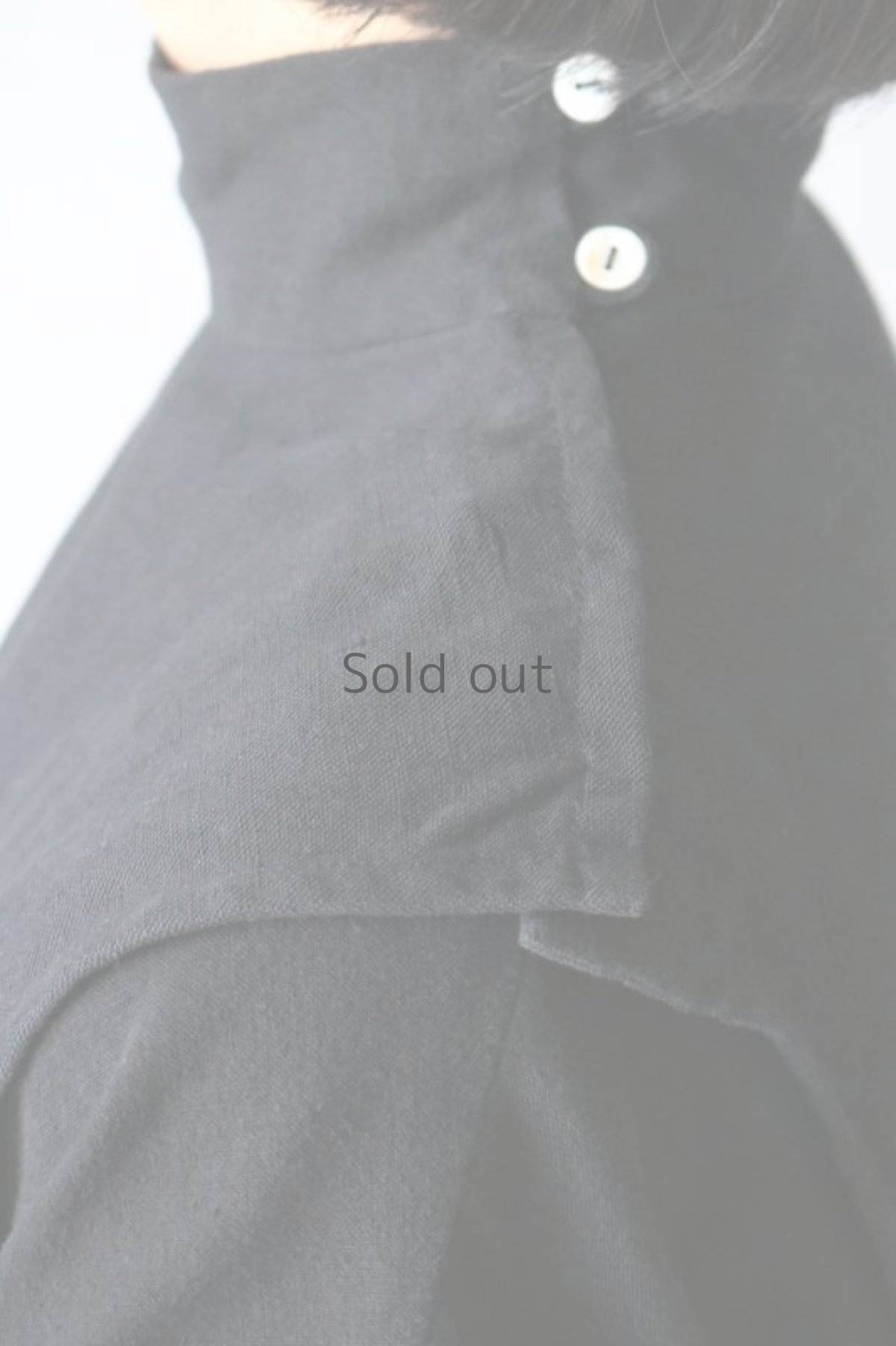 画像5: 【ササキチホ】アンティークリネン×染め 首衣（黒/FT） (5)