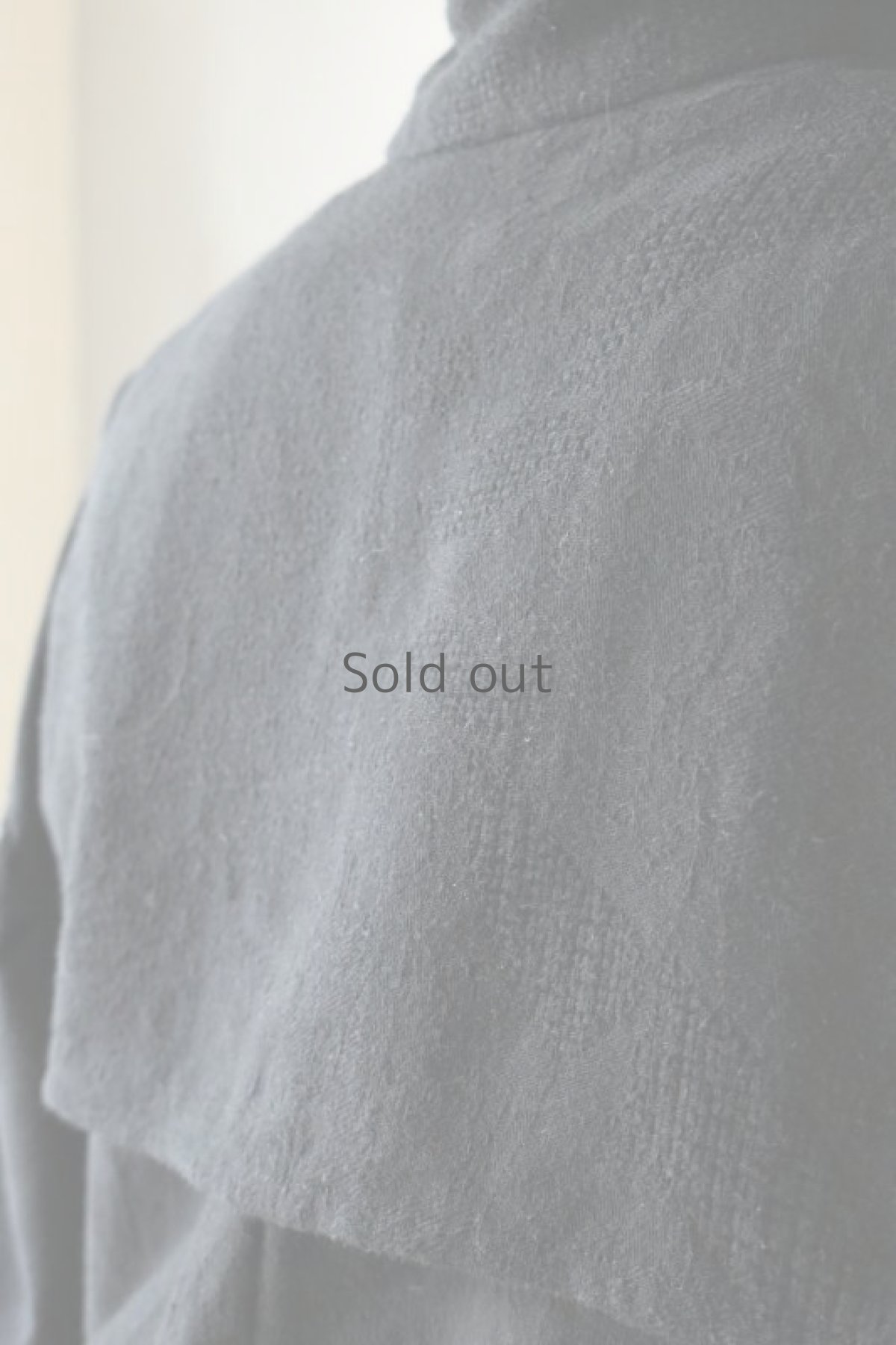 画像8: 【ササキチホ】アンティークコットン×染め 首衣（黒/織模様） (8)