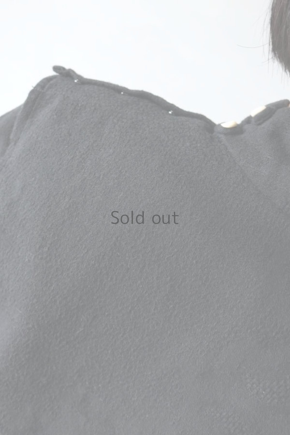 画像9: 【ササキチホ】アンティークコットン×染め 首衣（黒/織模様） (9)