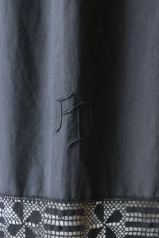 画像5: 【ササキチホ】アンティークコットン×染　腰巻エプロン（黒/FD/ポケット） (5)