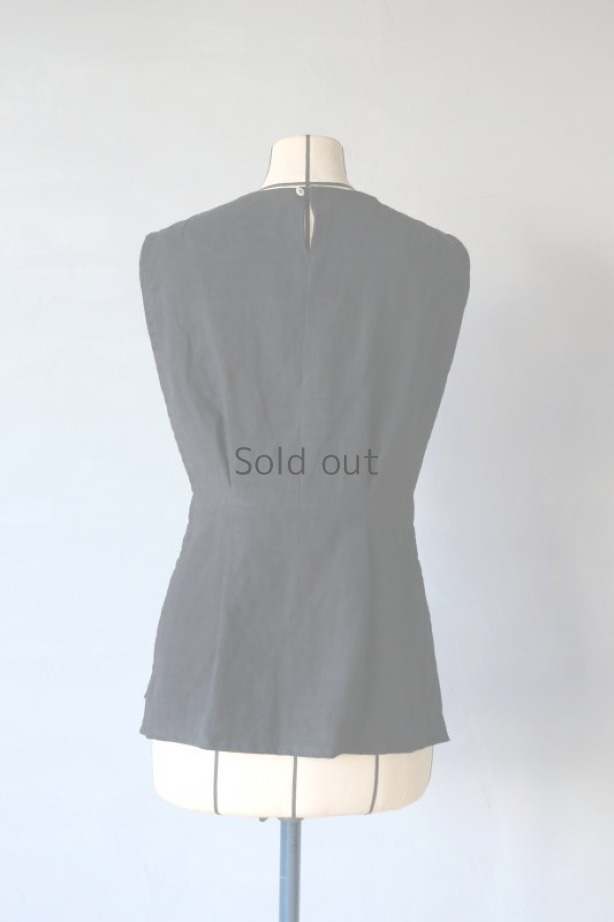 画像8: 【ササキチホ】アンティークリネン×染め 長胴衣（黒） (8)