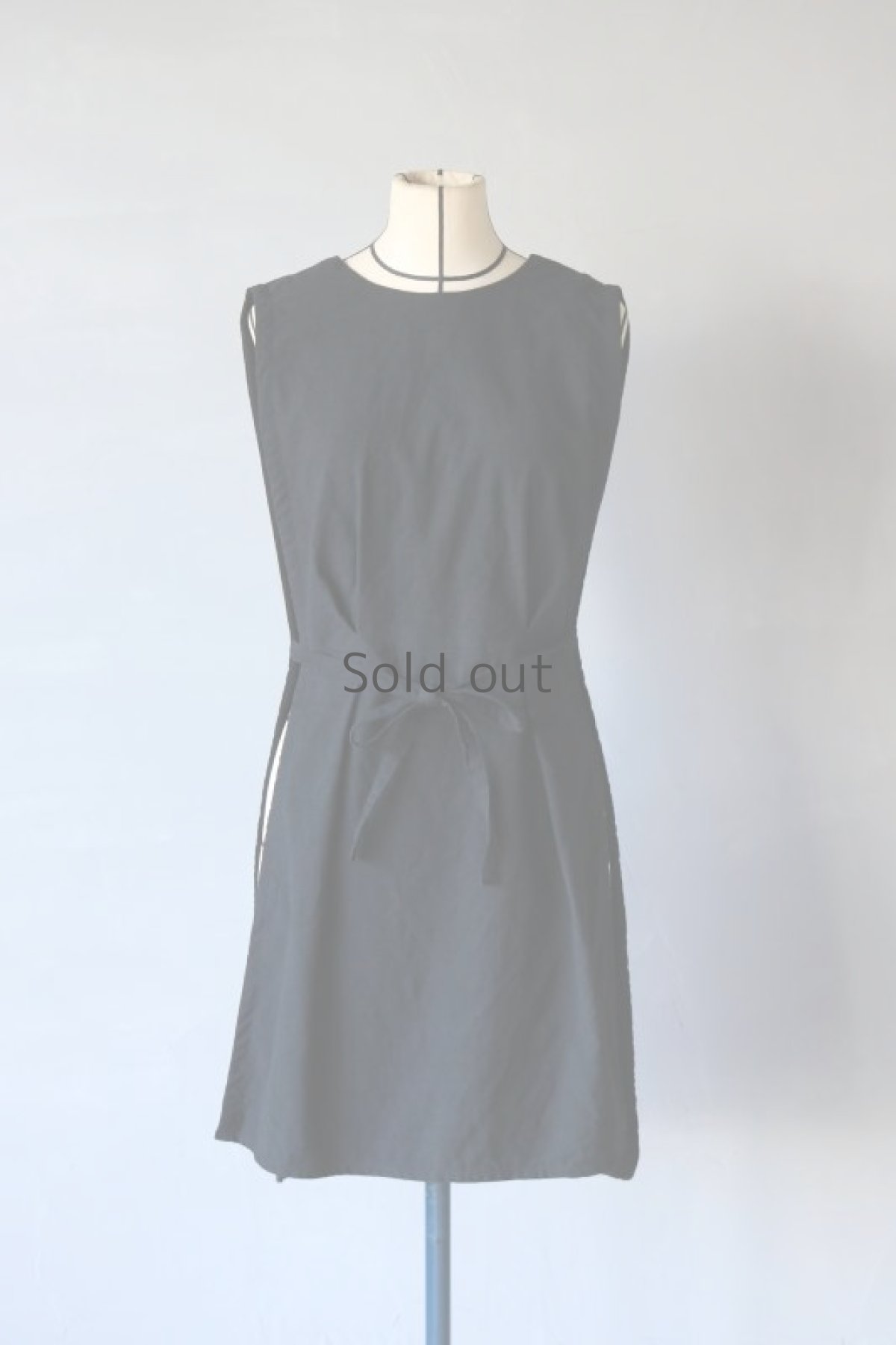 画像4: 【ササキチホ】アンティークリネン×染め 長胴衣（ロング丈/黒） (4)