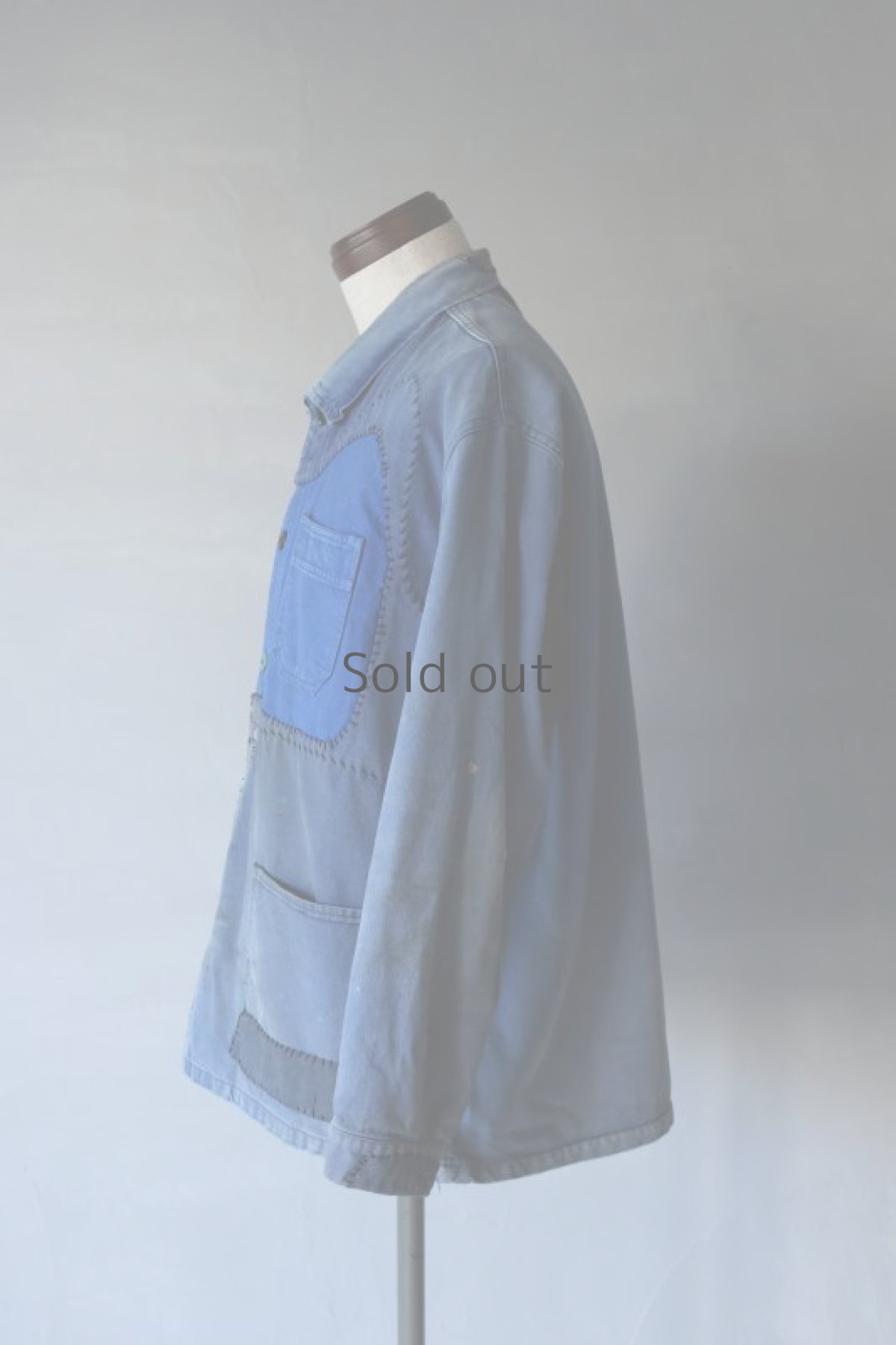 画像8: 【MITSUGU SASAKI】ビンテージリメイク　パッチワーク　ワークジャケット（大きめ） (8)