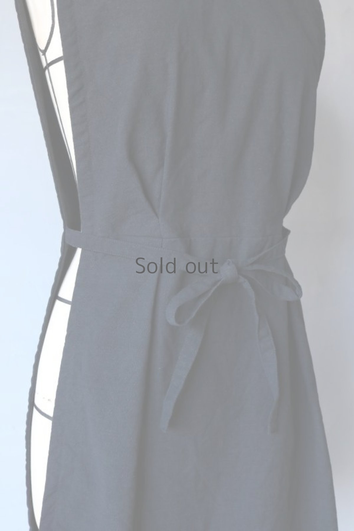 画像6: 【ササキチホ】アンティークリネン×染め 長胴衣（ロング丈/黒） (6)