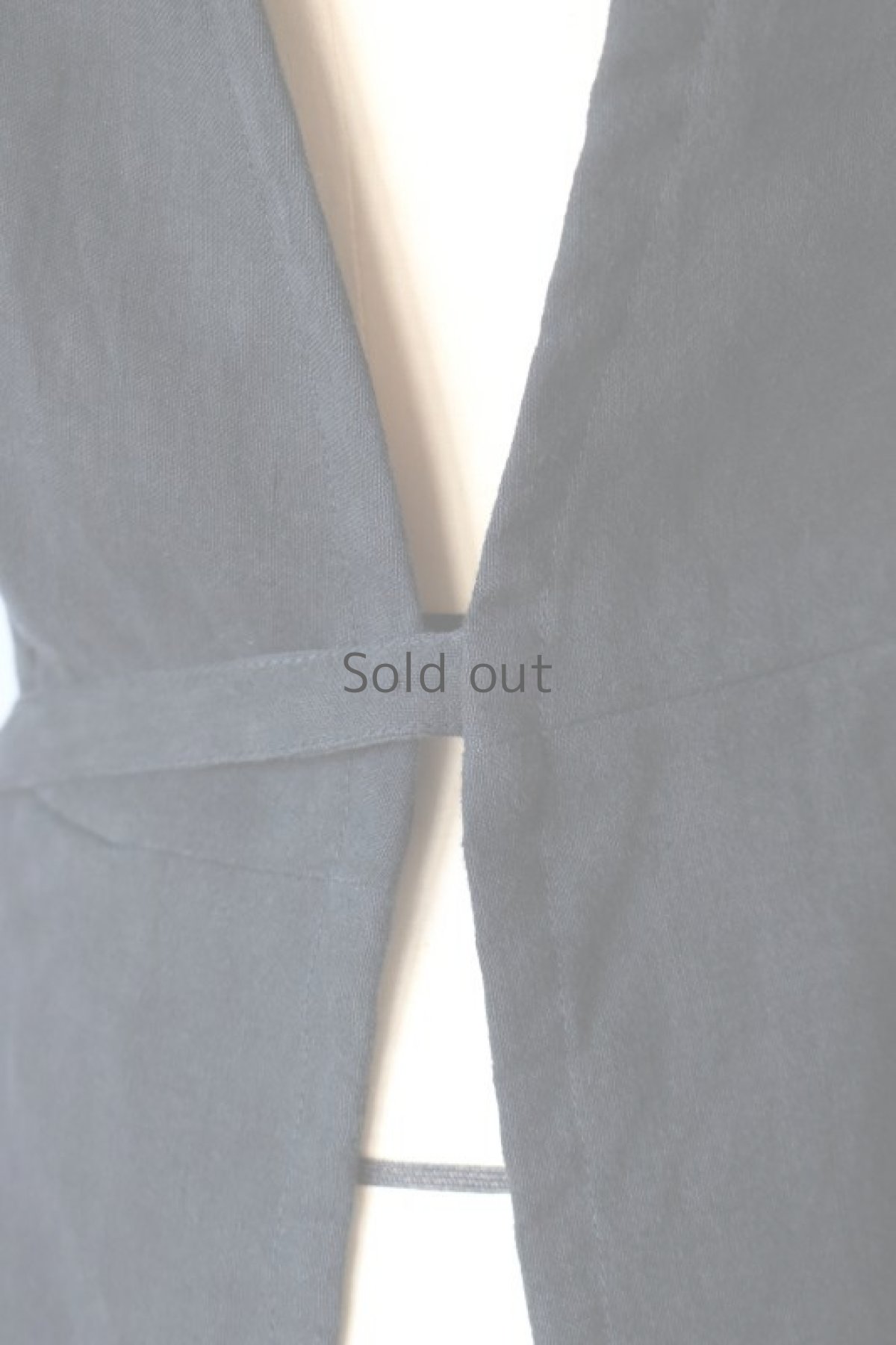 画像7: 【ササキチホ】アンティークリネン×染め 長胴衣（黒） (7)