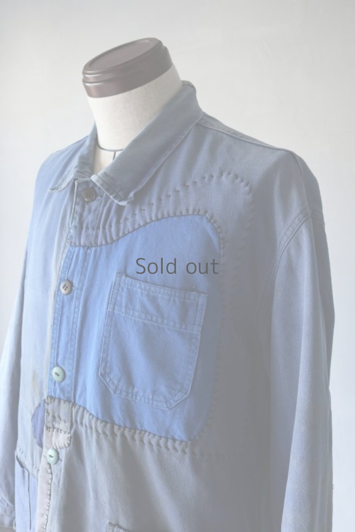 画像5: 【MITSUGU SASAKI】ビンテージリメイク　パッチワーク　ワークジャケット（大きめ） (5)