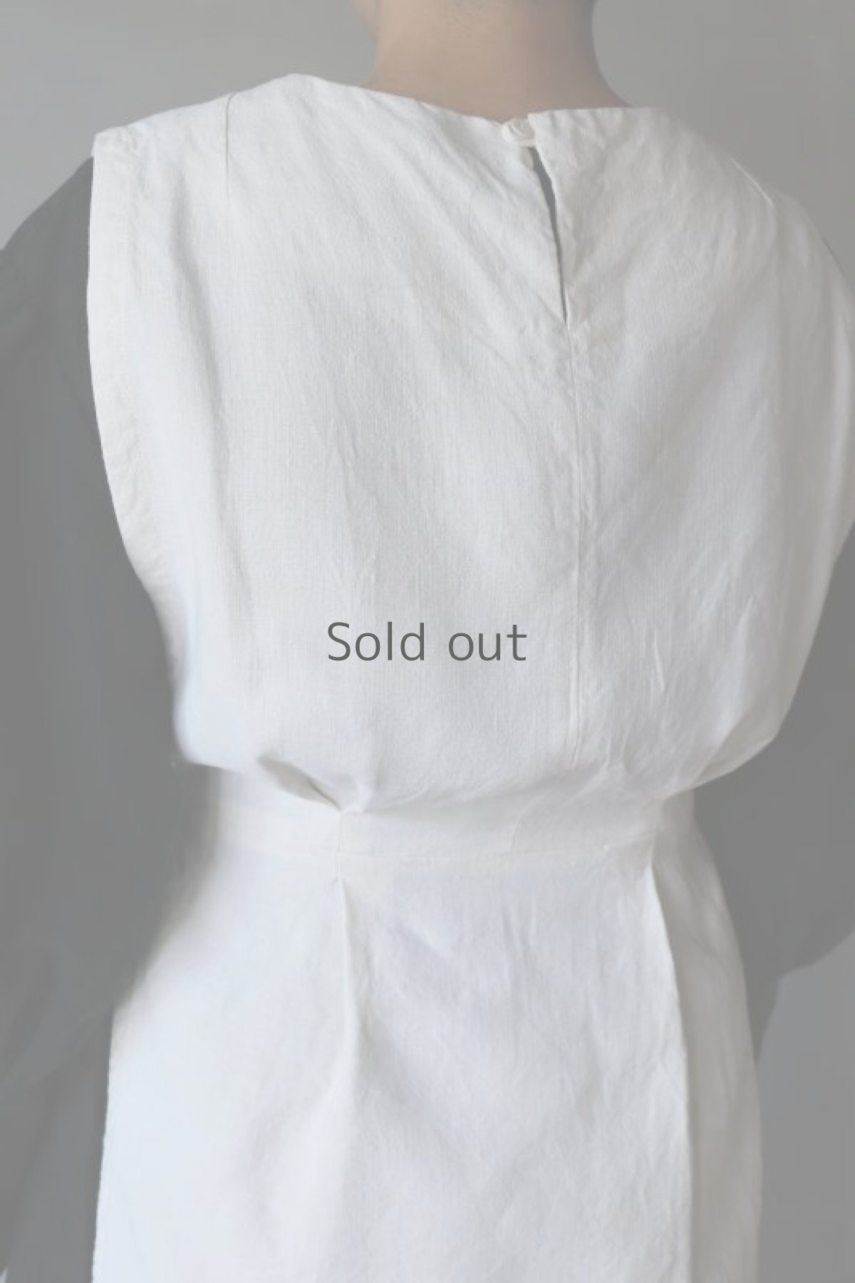 画像11: 【ササキチホ】アンティークリネン 長胴衣（ロング丈/白） (11)