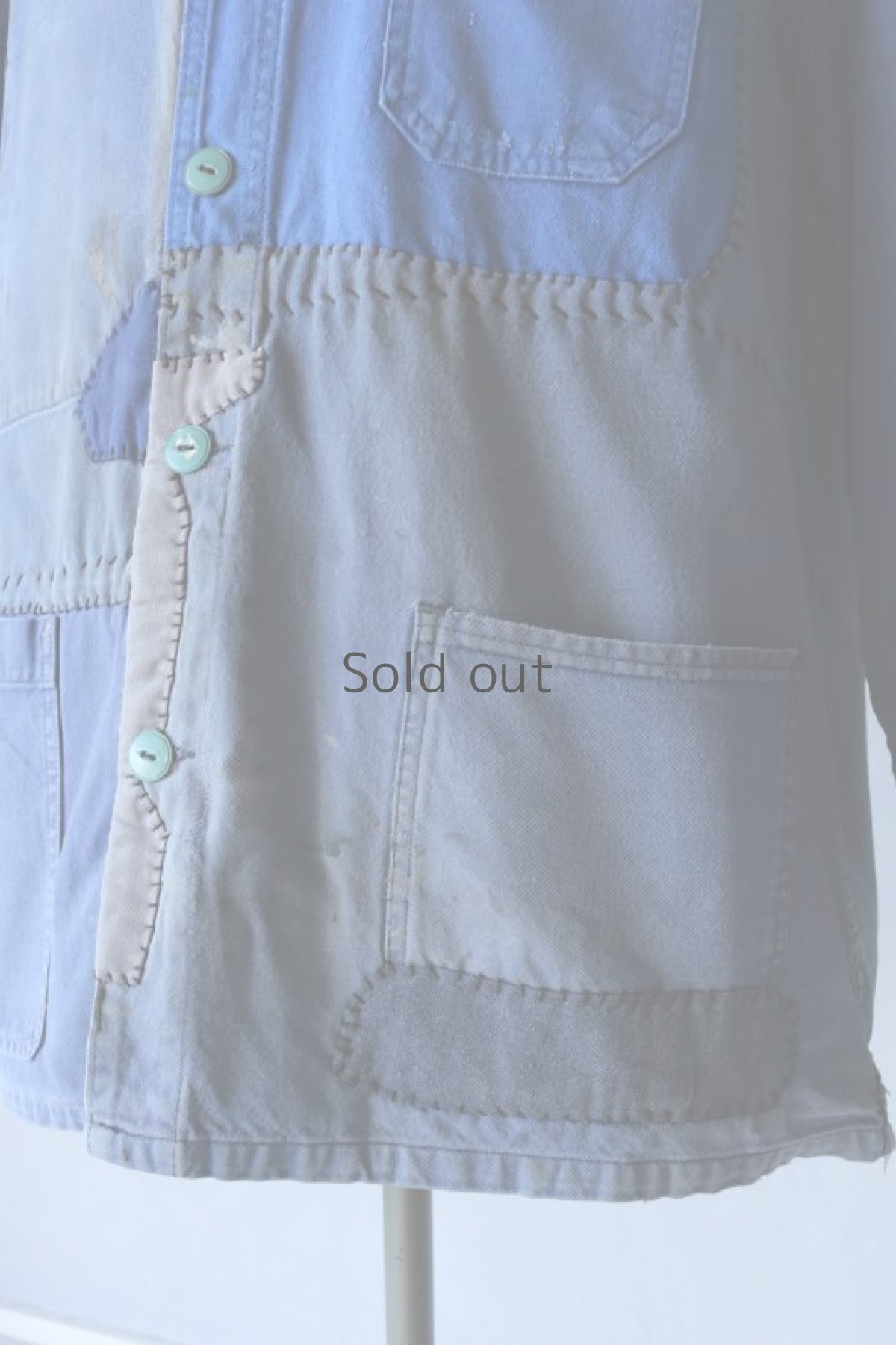 画像6: 【MITSUGU SASAKI】ビンテージリメイク　パッチワーク　ワークジャケット（大きめ） (6)