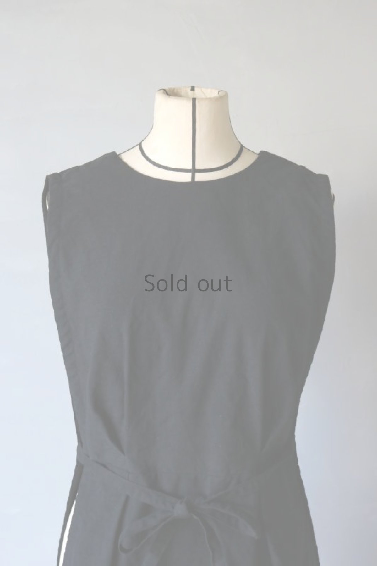 画像5: 【ササキチホ】アンティークリネン×染め 長胴衣（ロング丈/黒） (5)