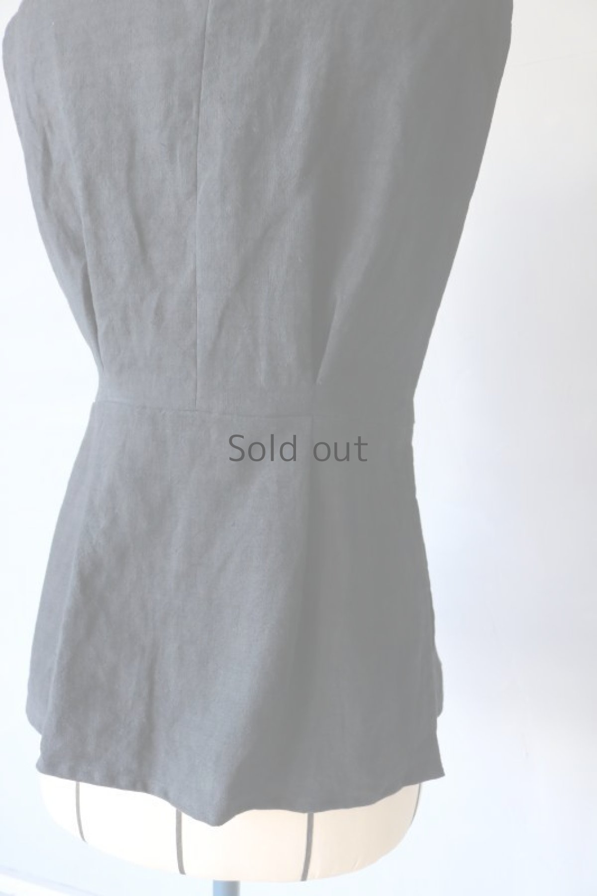 画像10: 【ササキチホ】アンティークリネン×染め 長胴衣（黒） (10)