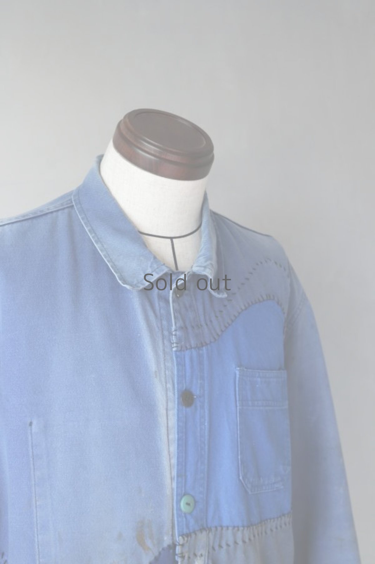 画像3: 【MITSUGU SASAKI】ビンテージリメイク　パッチワーク　ワークジャケット（大きめ） (3)