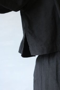 画像15: 【ササキチホ】アンティークリネン×染　肩衣　ピエロ袖（黒） (15)