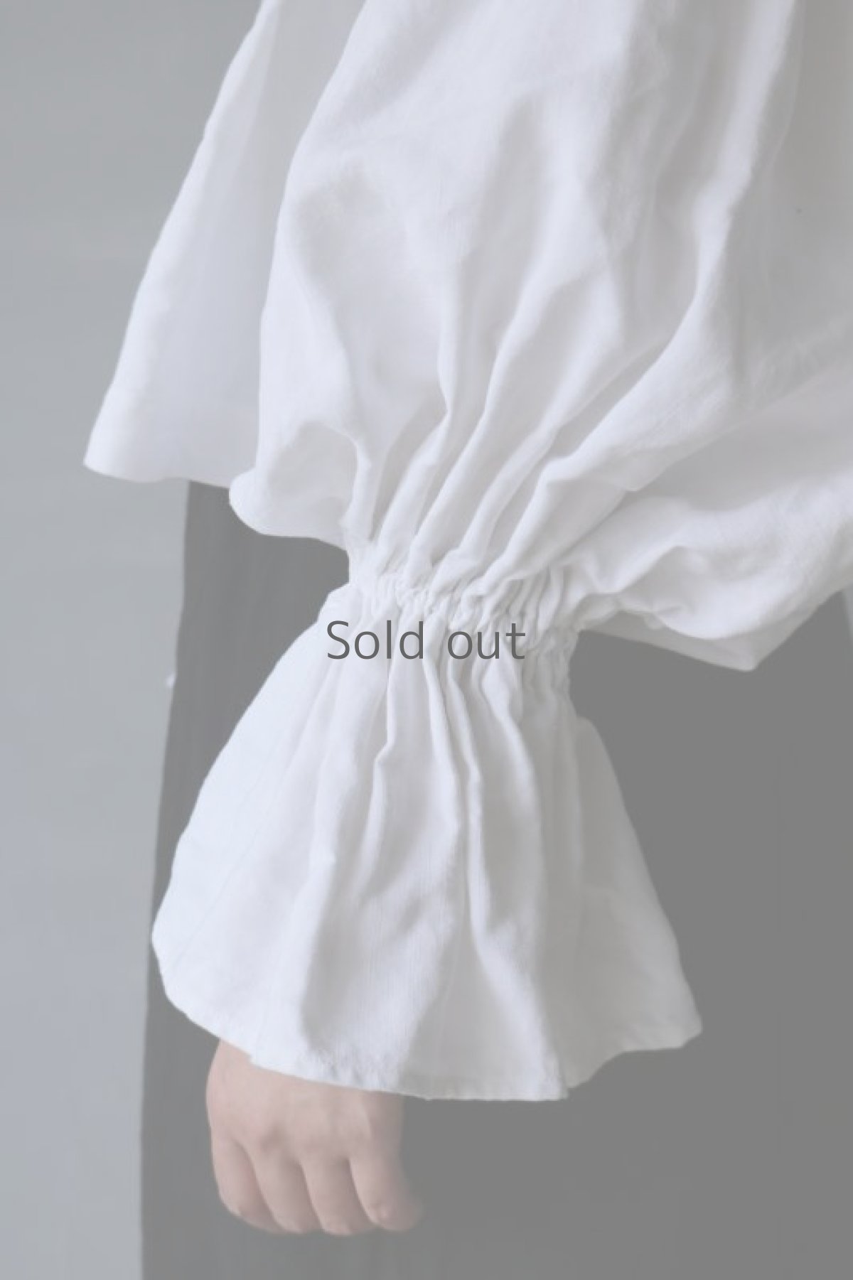 画像10: 【ササキチホ】アンティークリネン　肩衣　ピエロ袖（白） (10)