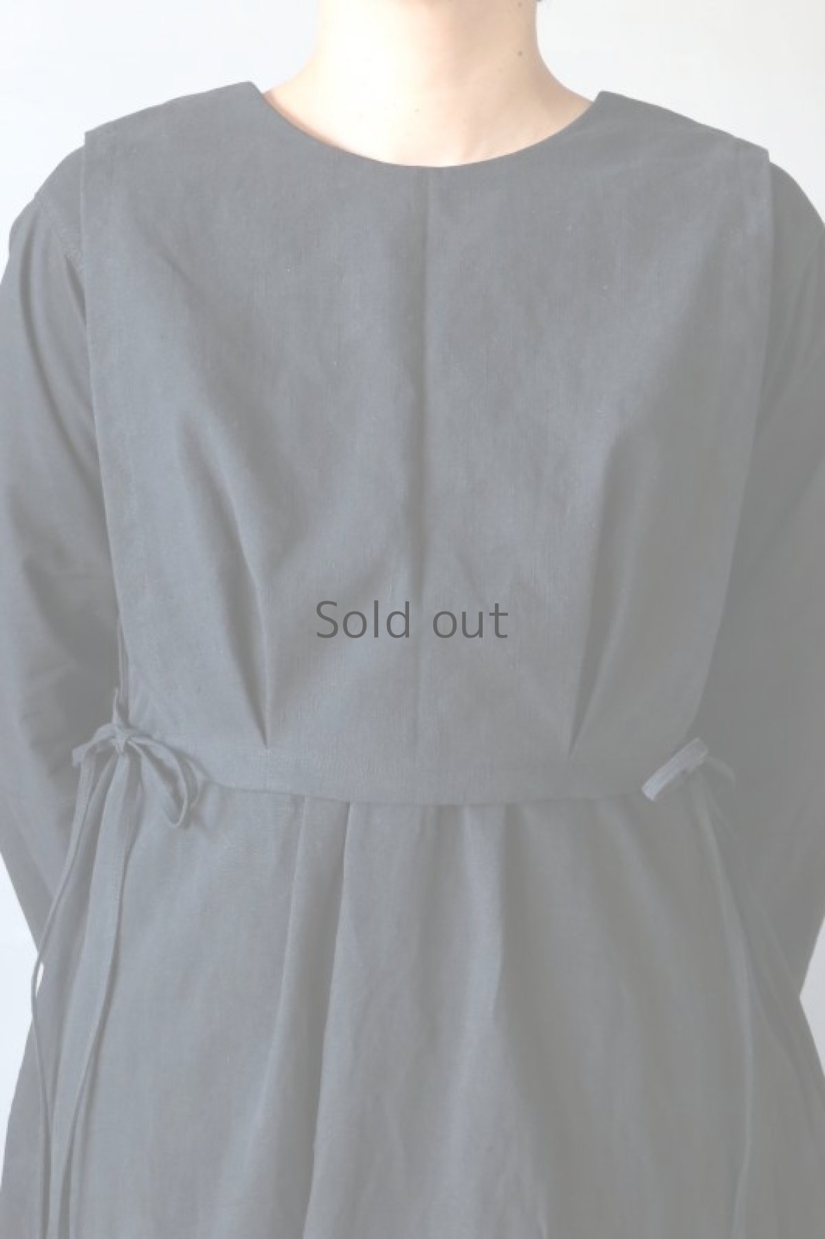 画像4: 【ササキチホ】アンティークリネン×染め 短胴衣（黒/脇ひも） (4)