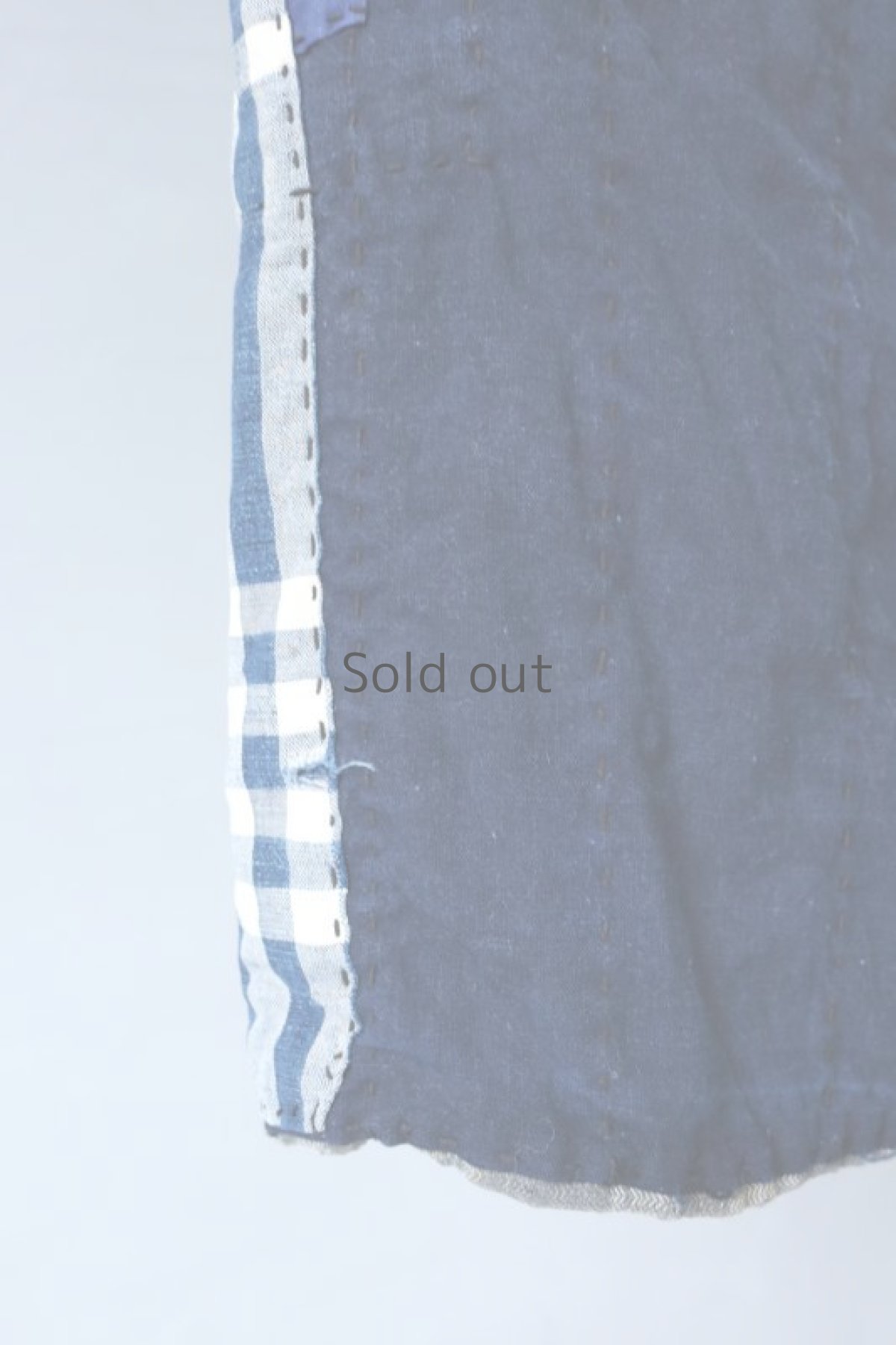 画像26: 【MITSUGU SASAKI】藍染古布　刺し子リペアのリバーシブル　ロング野良着（Paris Collection 2024） (26)