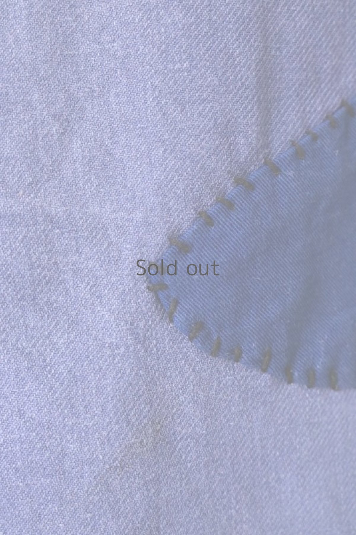 画像7: 【MITSUGU SASAKI】ビンテージ×リメイク　パッチワーク 中国ブルー　ワークパンツ（ウエスト紐） (7)