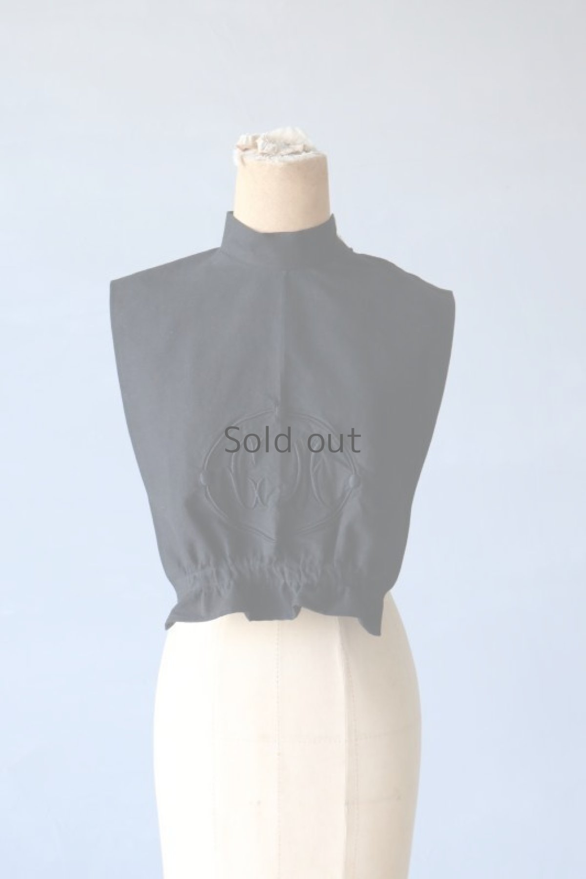 画像2: 【ササキチホ】アンティークリネン×染め 首衣（黒/GM） (2)