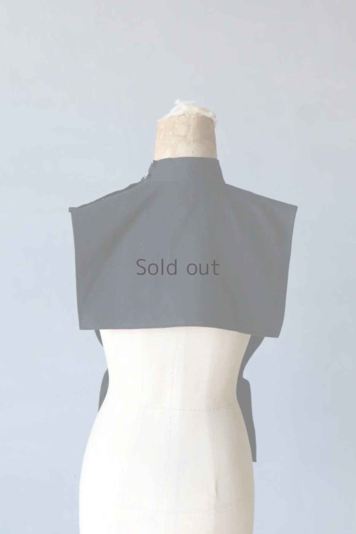 画像7: 【ササキチホ】アンティークリネン×染め 首衣（黒/MM） (7)